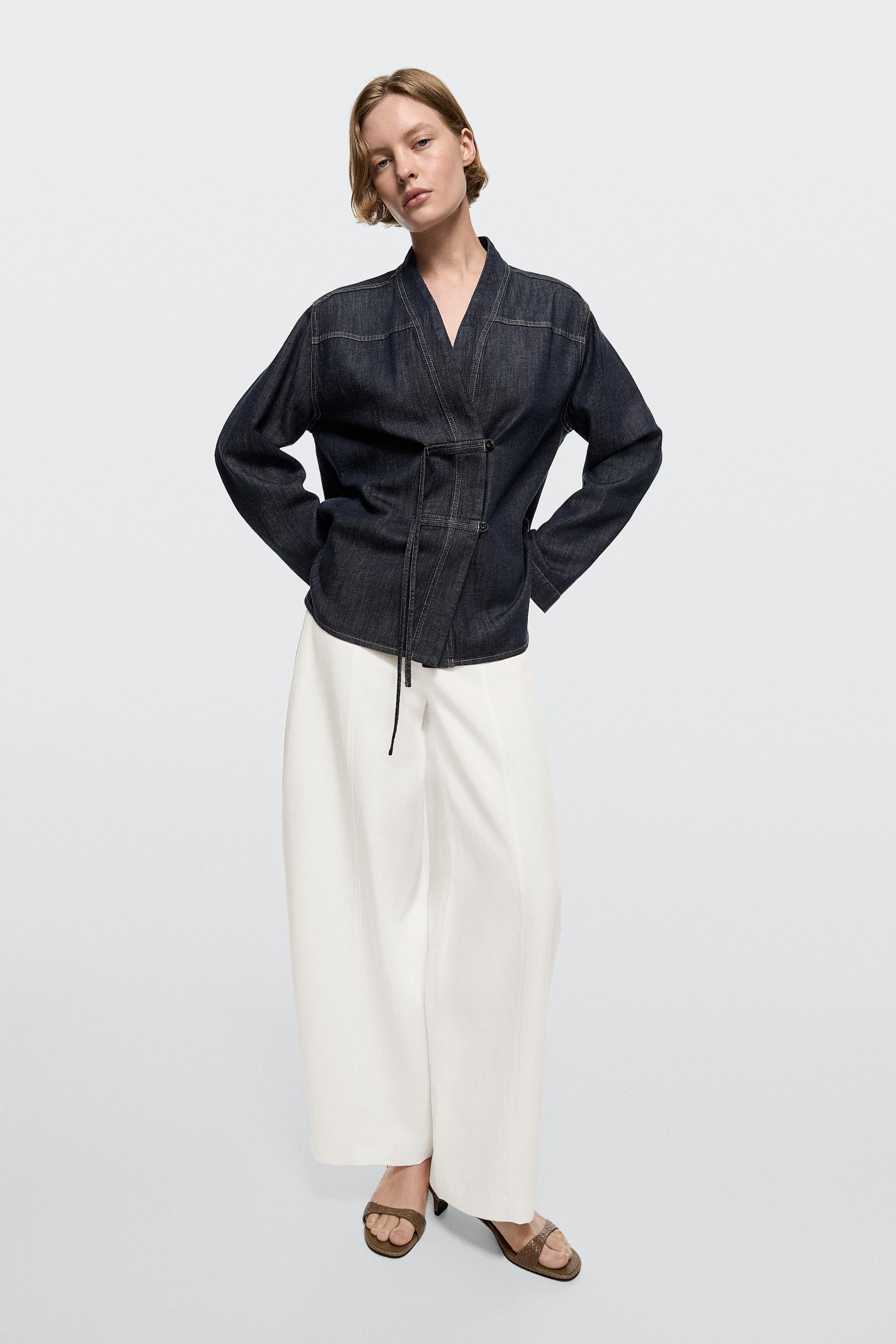 Total look denim overshirt — DARK BLUE