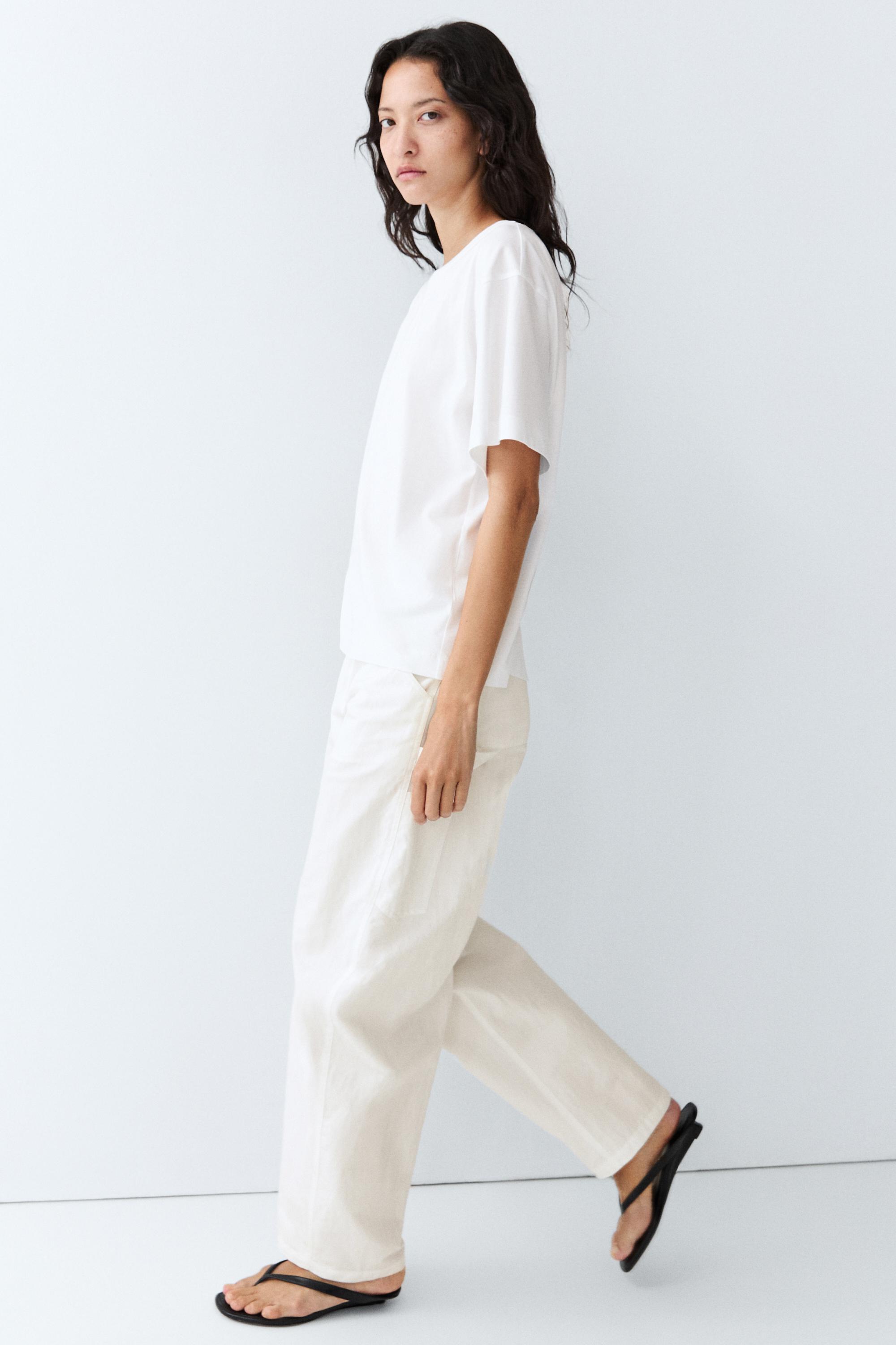 100% cotton short sleeve T-shirt — WHITE