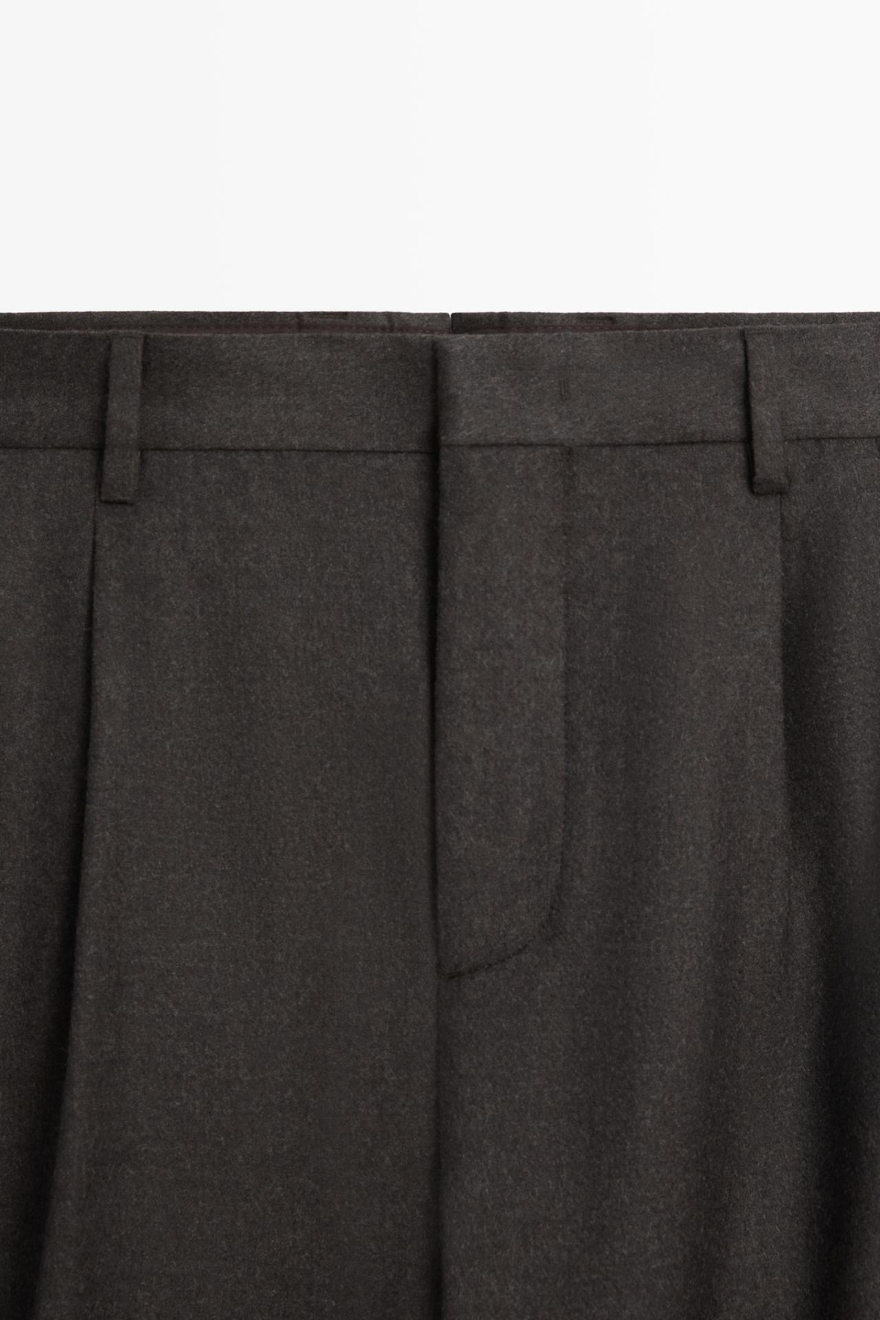 100% wool suit pants — BROWN