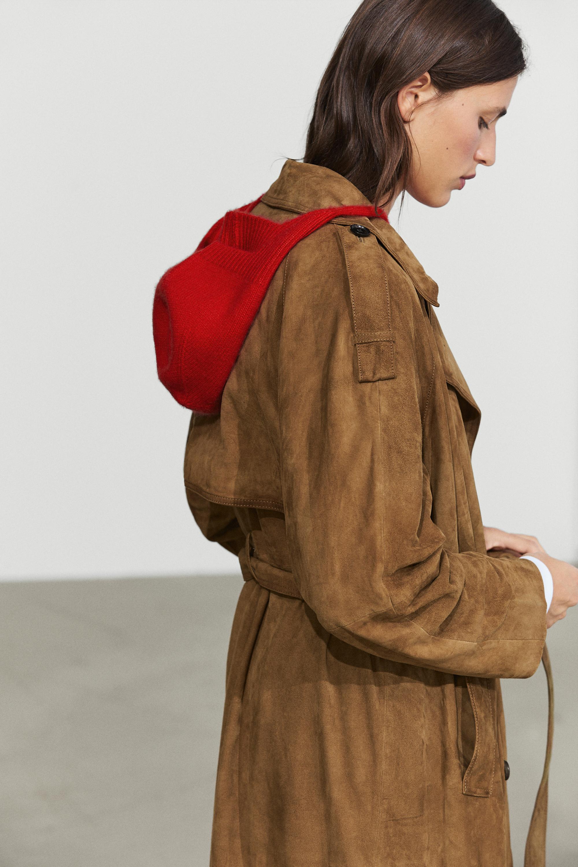 100% cashmere tie-detail beanie — RED