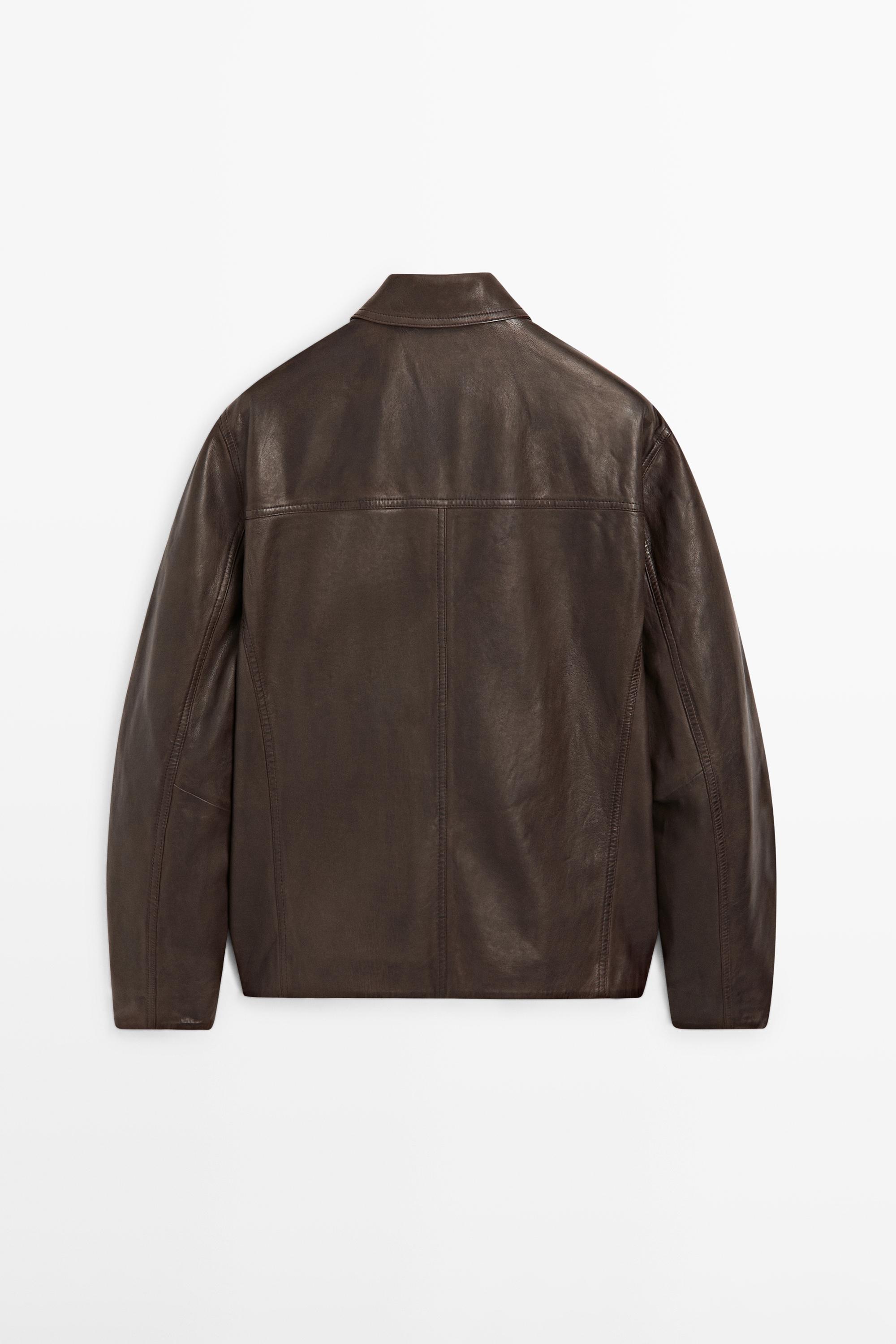 Nappa leather jacket — BROWN