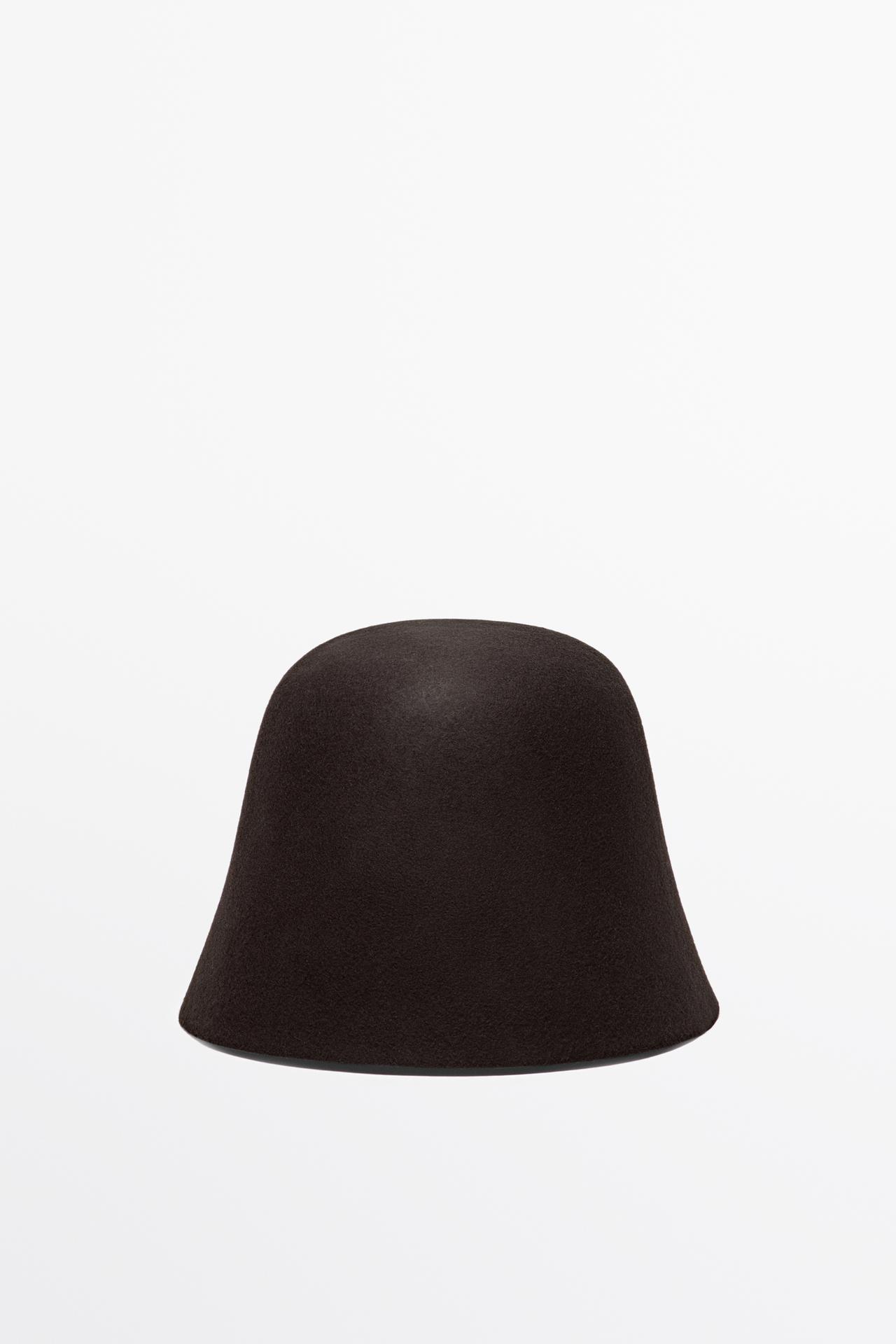 100% wool bucket hat — BROWN