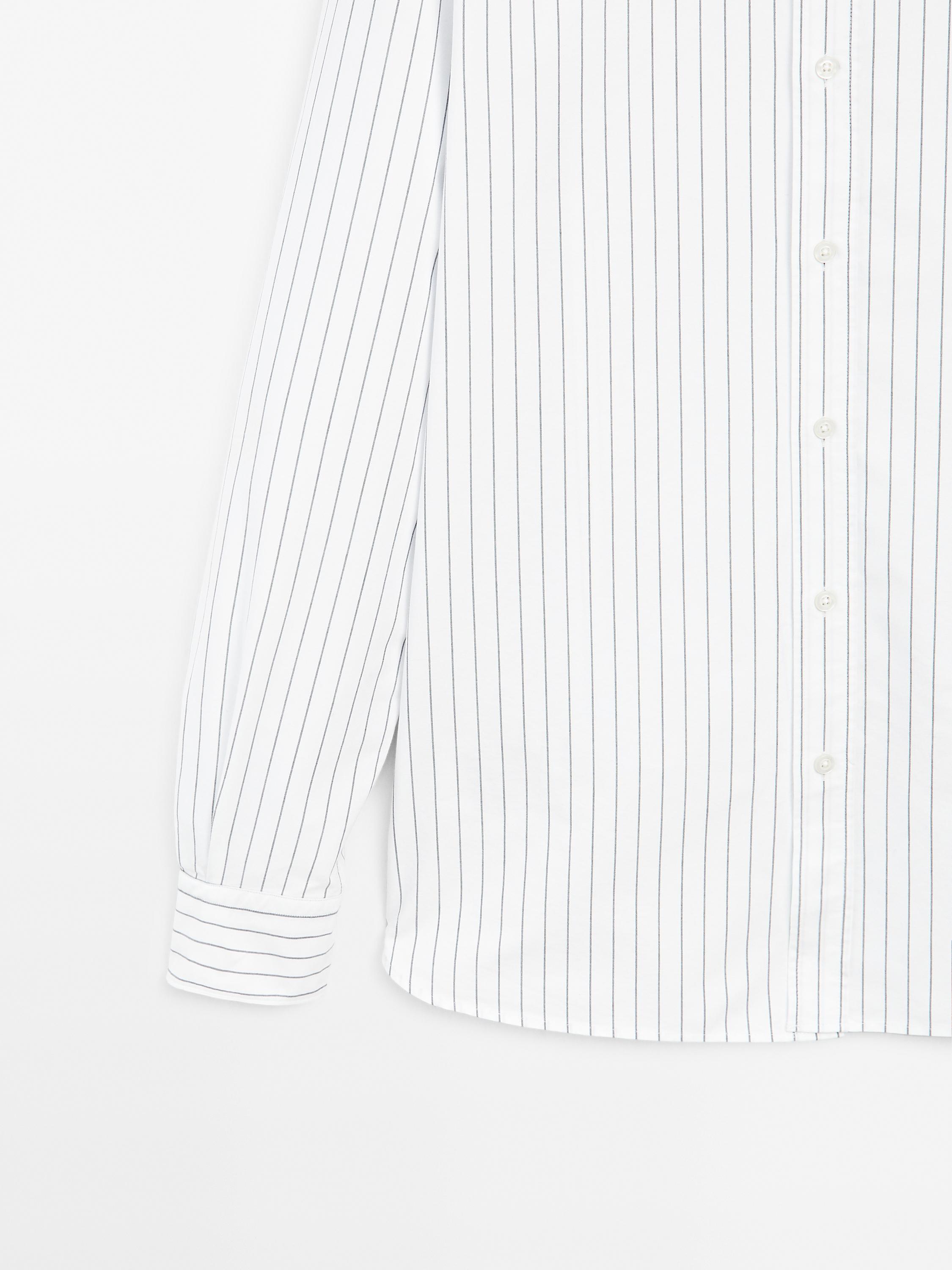 100% cotton regular fit striped shirt