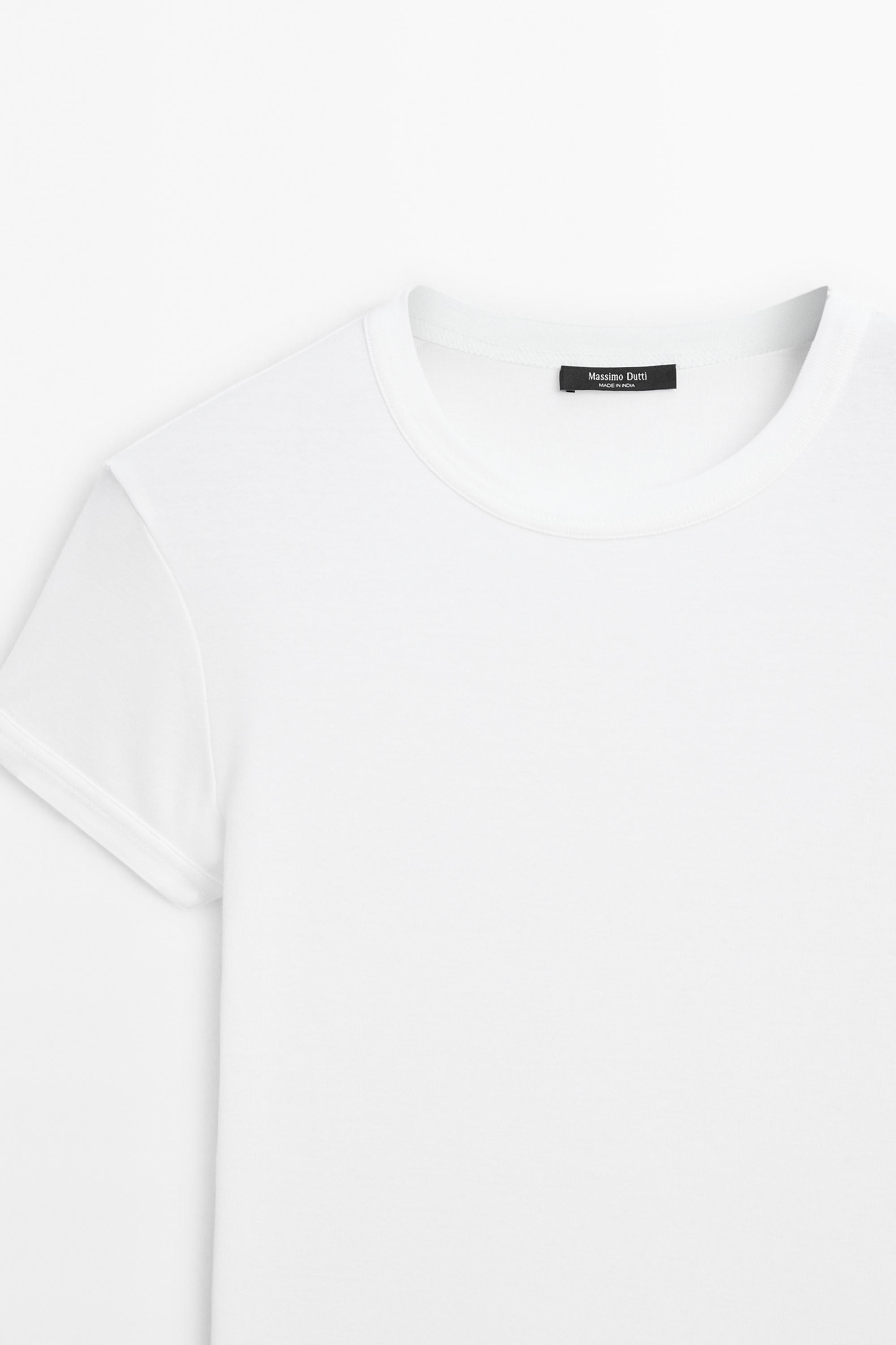 100% cotton short-sleeve T-shirt — Off white