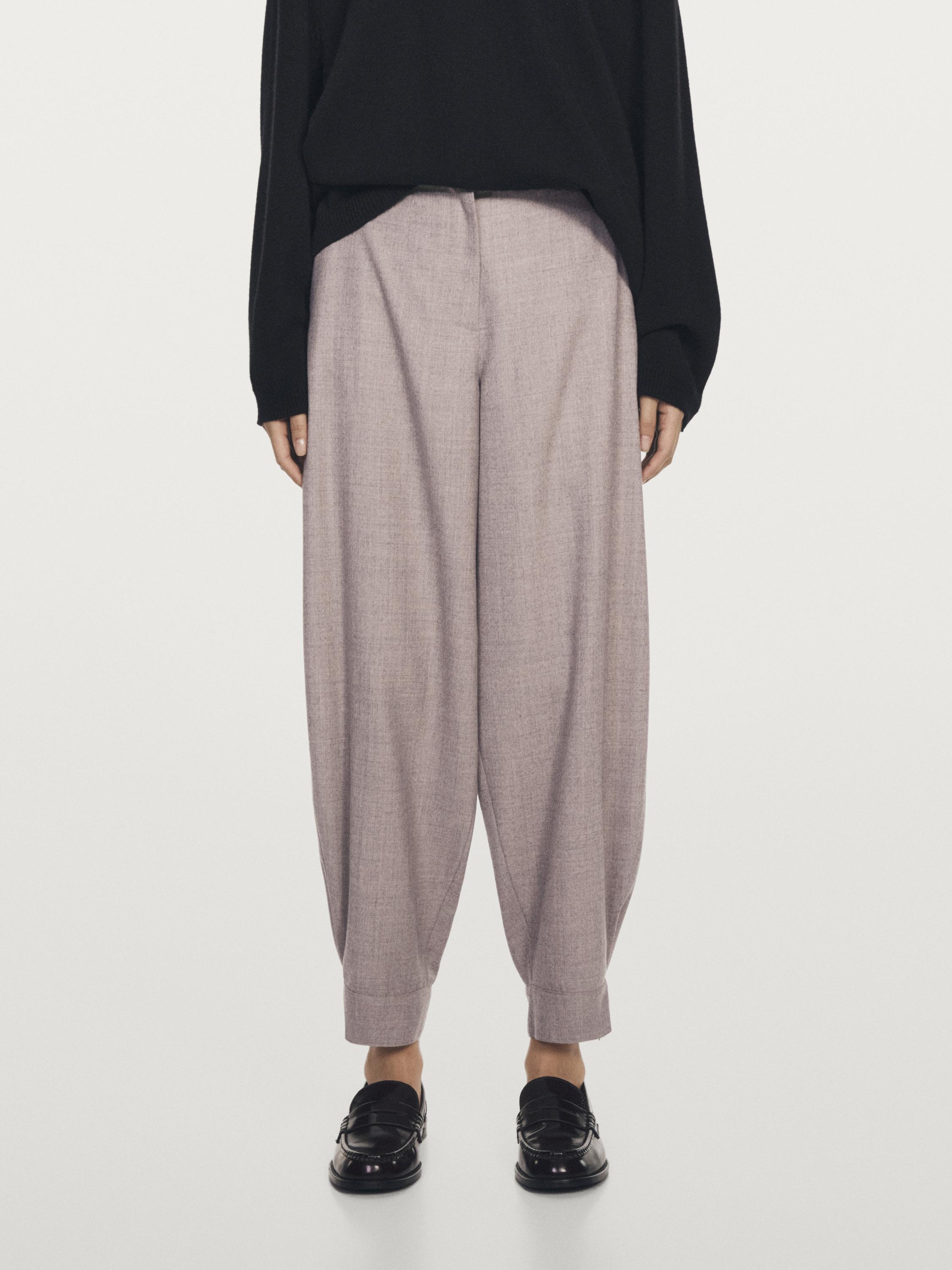 搭扣裝飾紗籠褲