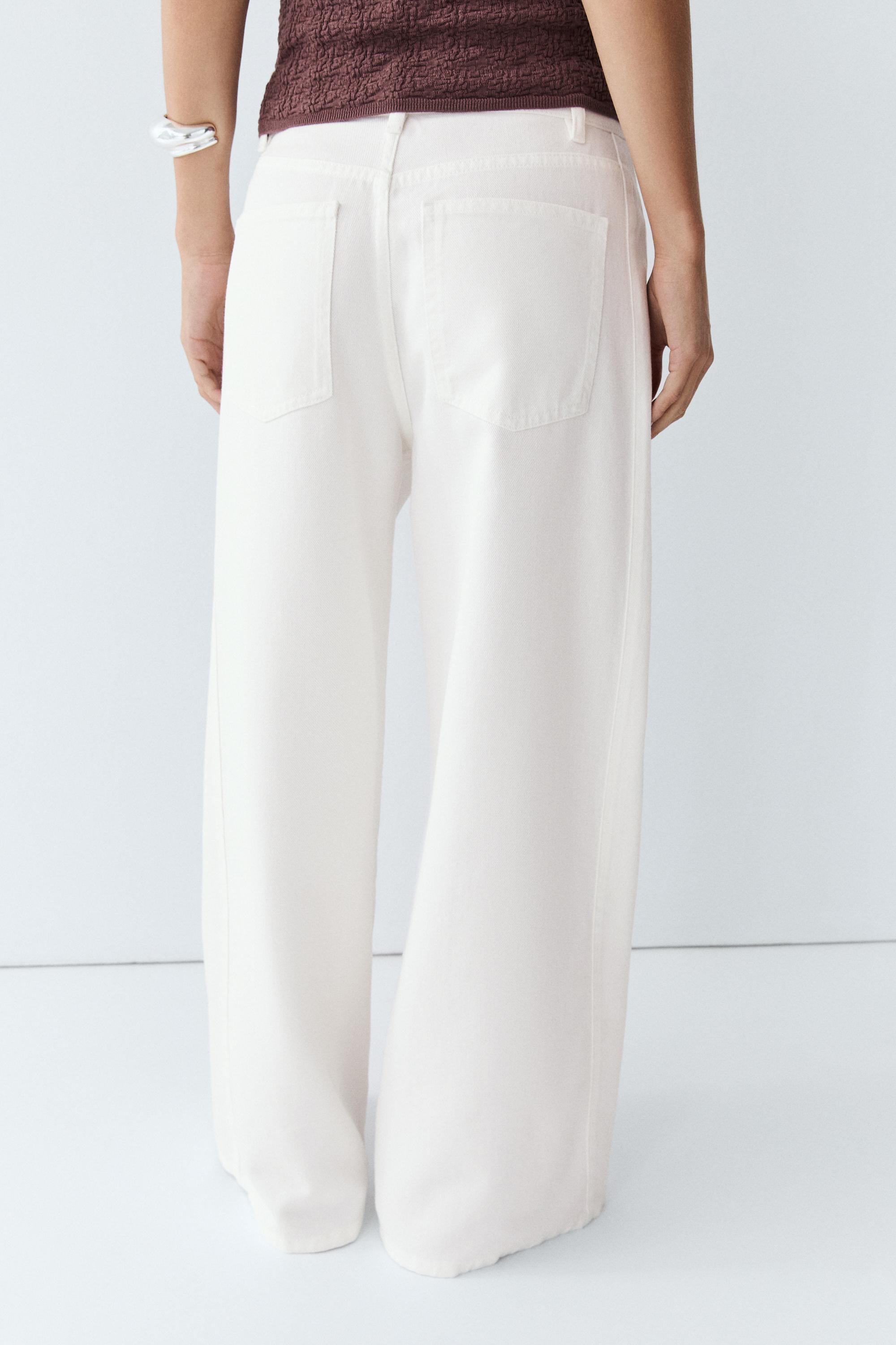 Flowy wide-leg jeans — WHITE