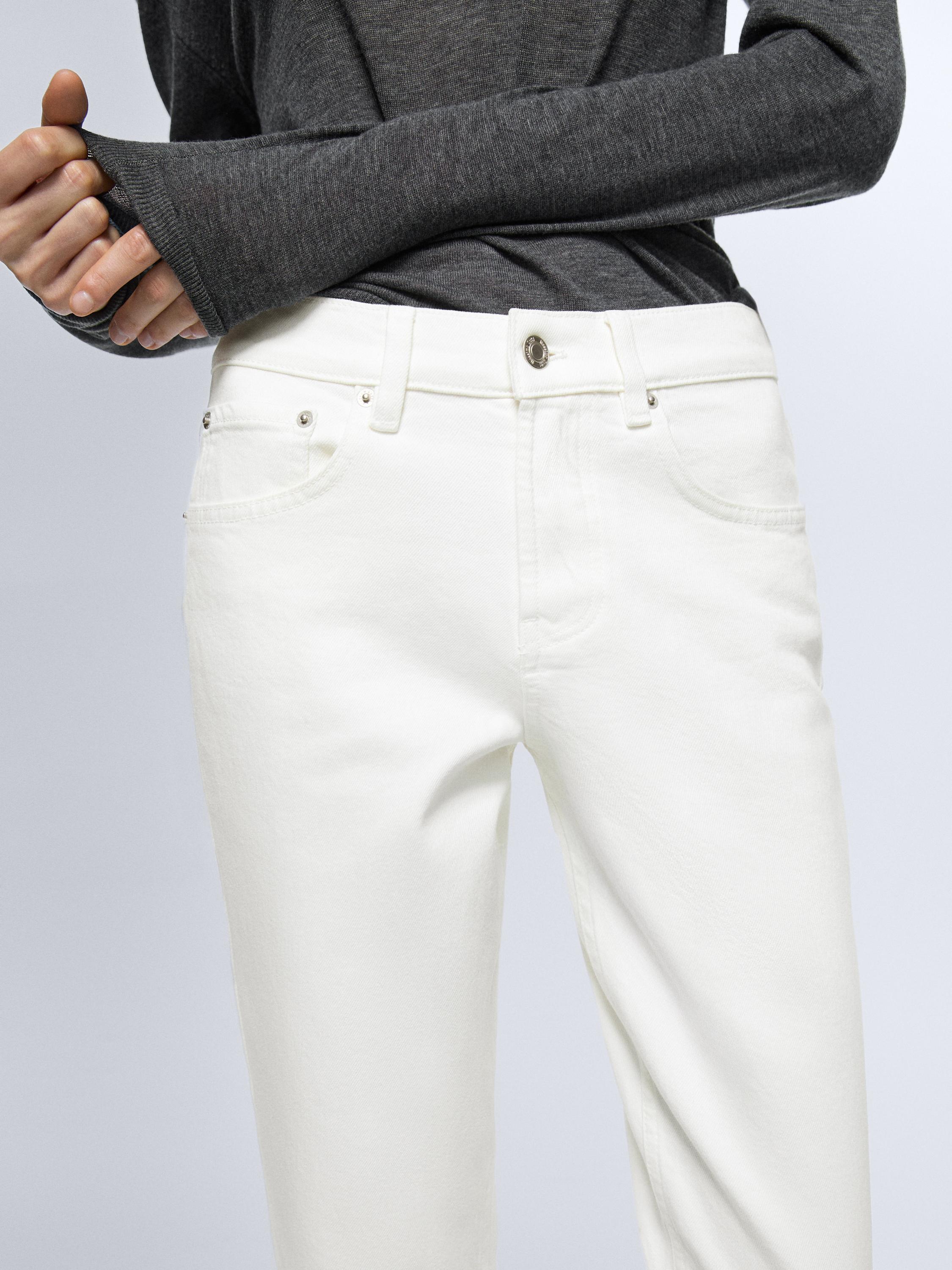 Cropped-Jeans im Slim-Fit mit halbhohem Bund