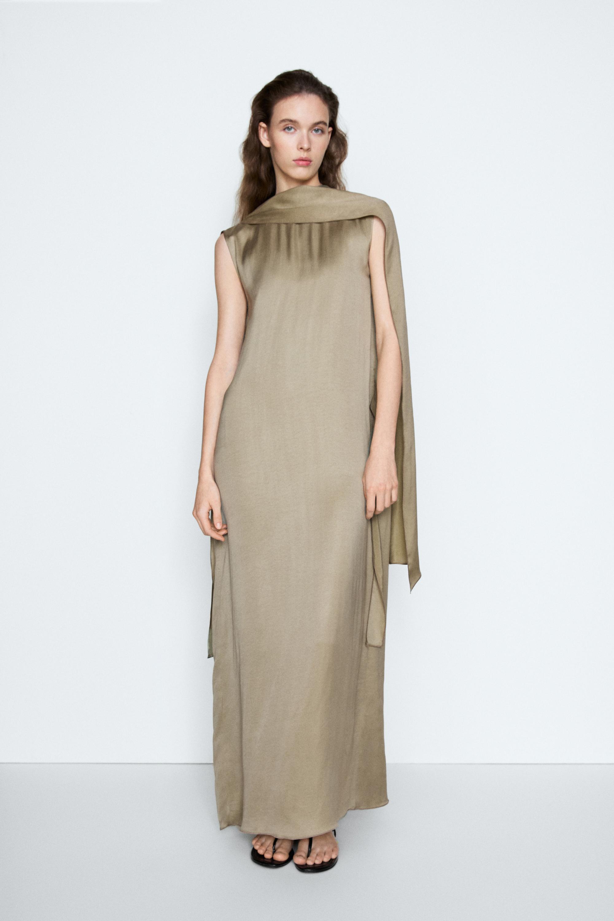 Flowing dress with cape detail - STUDIO