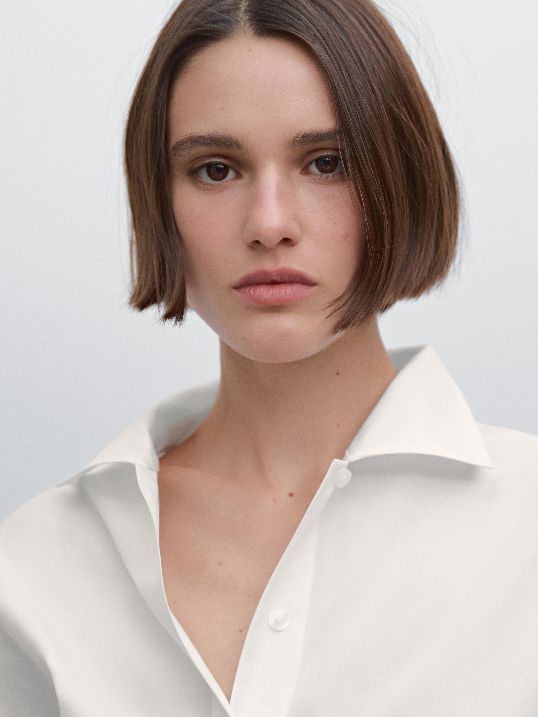 قميص بوبلين قطن 100%