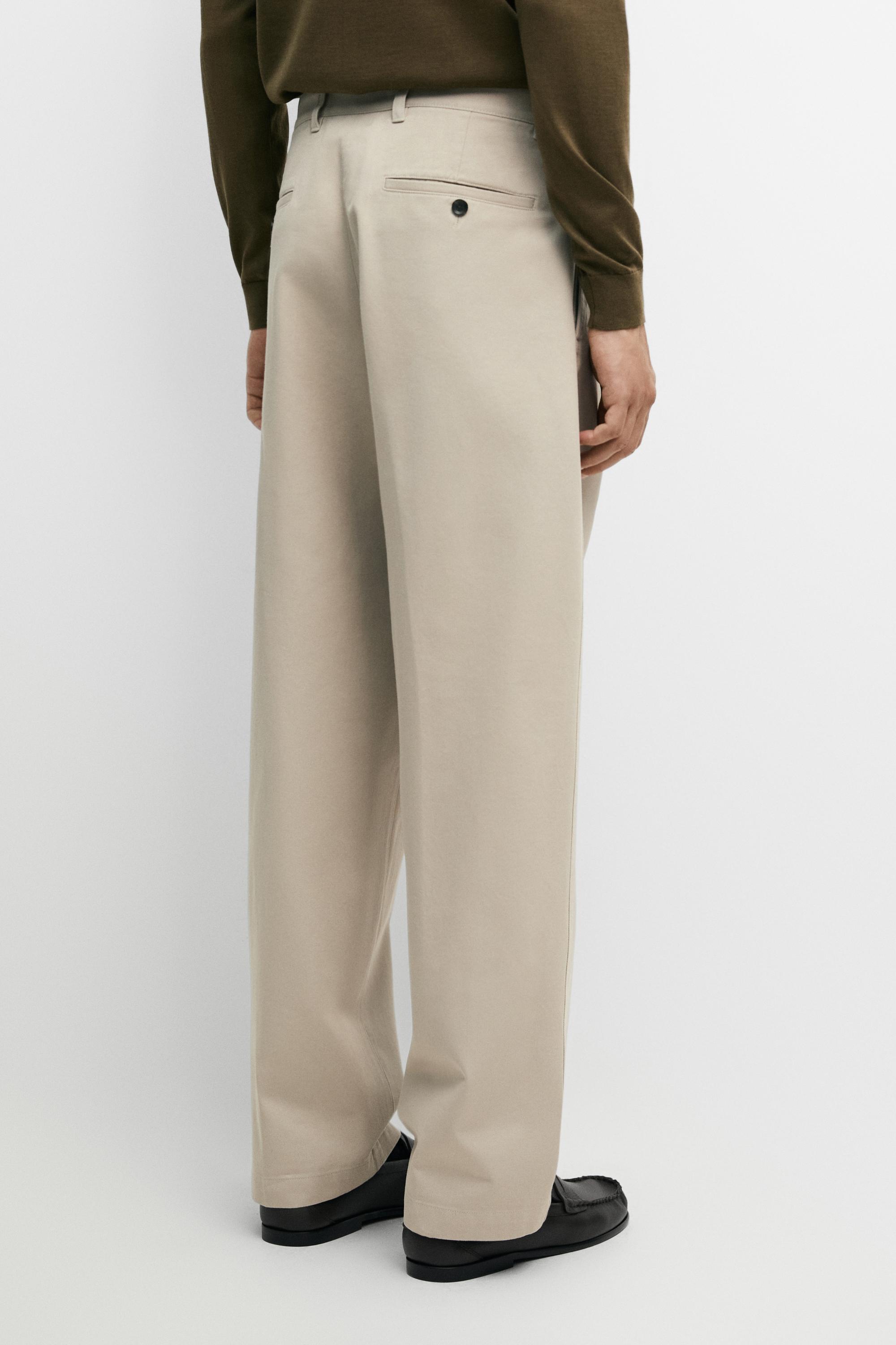 Barrel fit pants — BEIGE