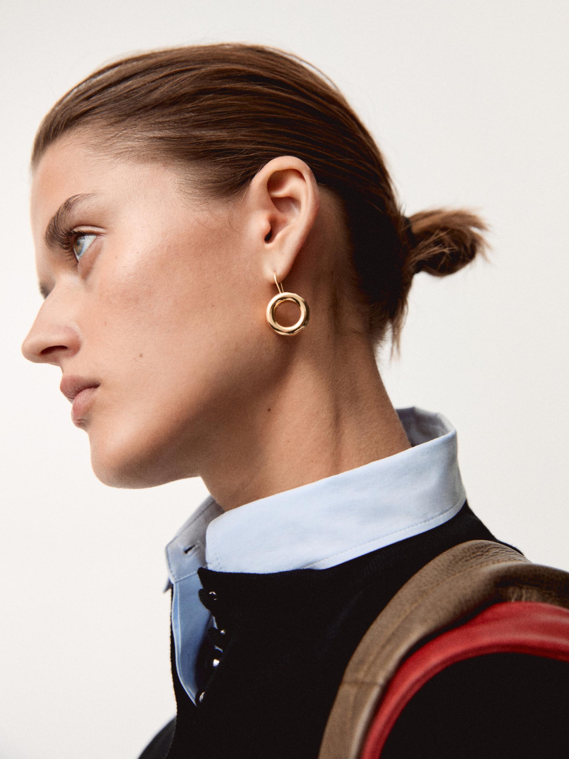 Orecchini A Cerchio - Dorato - 01 - Massimo Dutti - Femminile