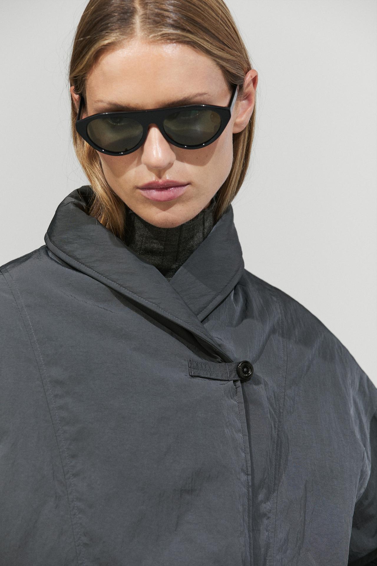 Quilted bomber jacket — BLUE