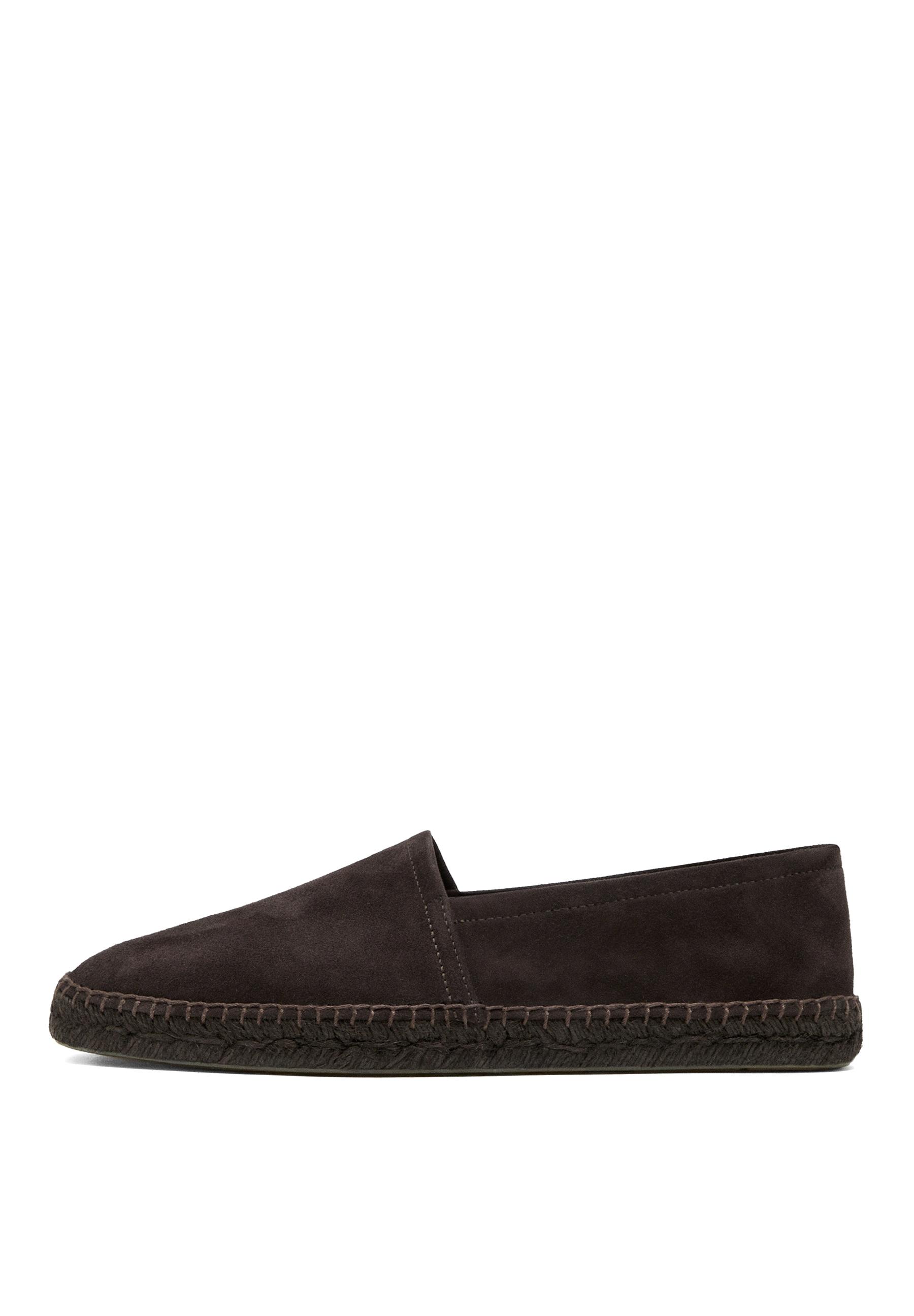 Leather espadrilles — BROWN