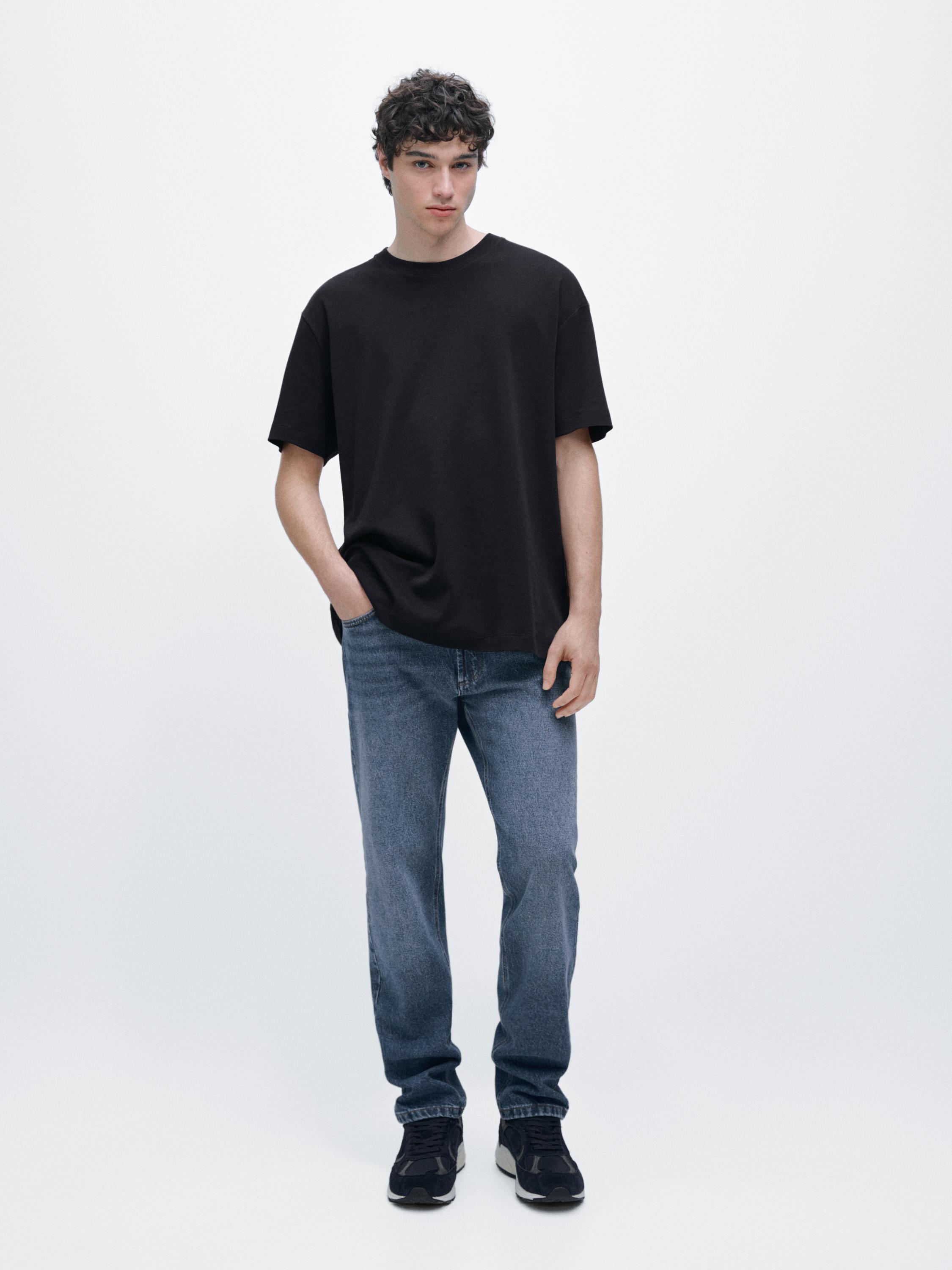 100% cotton short sleeve T-shirt — NAVY BLUE