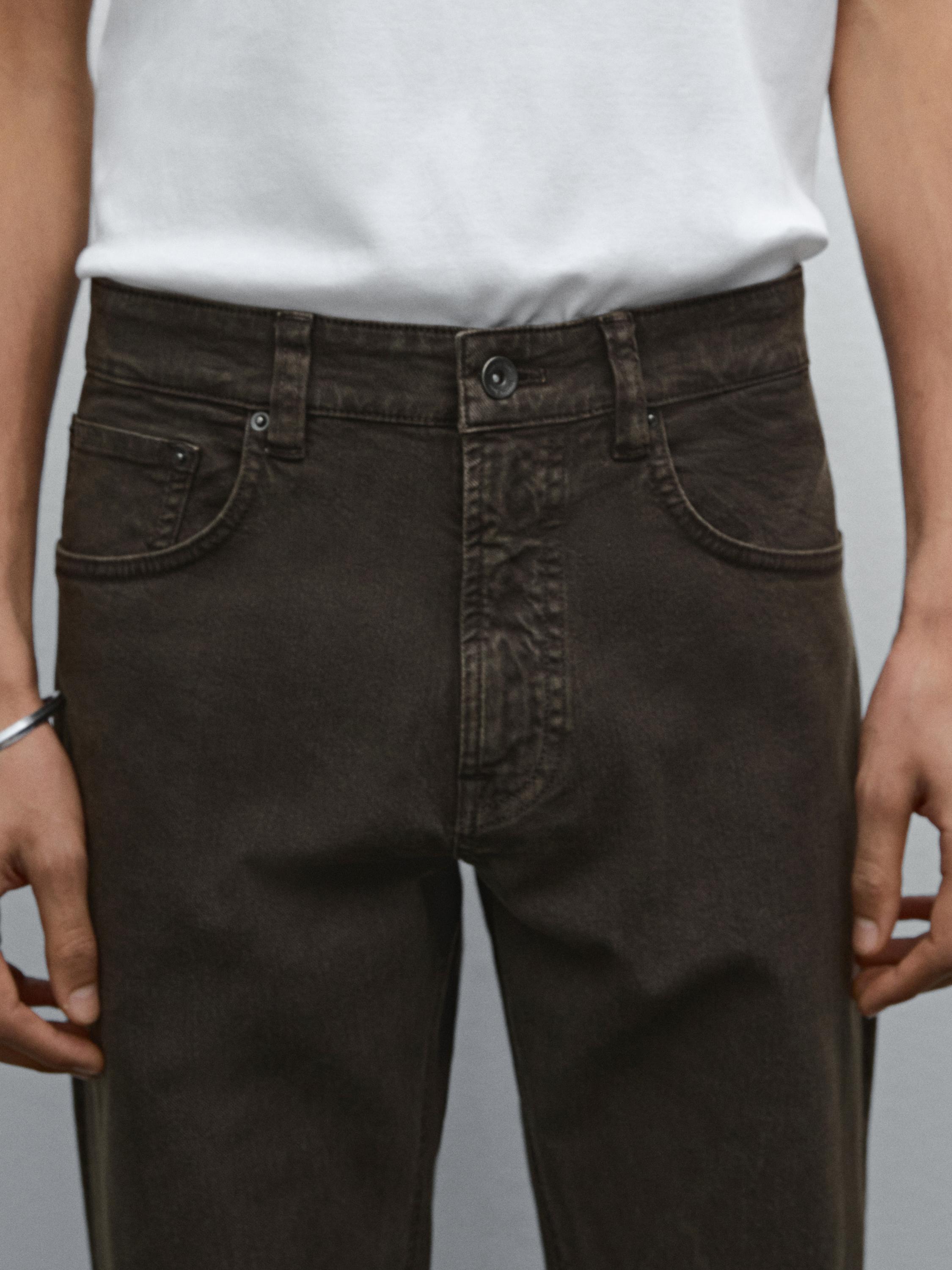 Relaxed fit denim trousers