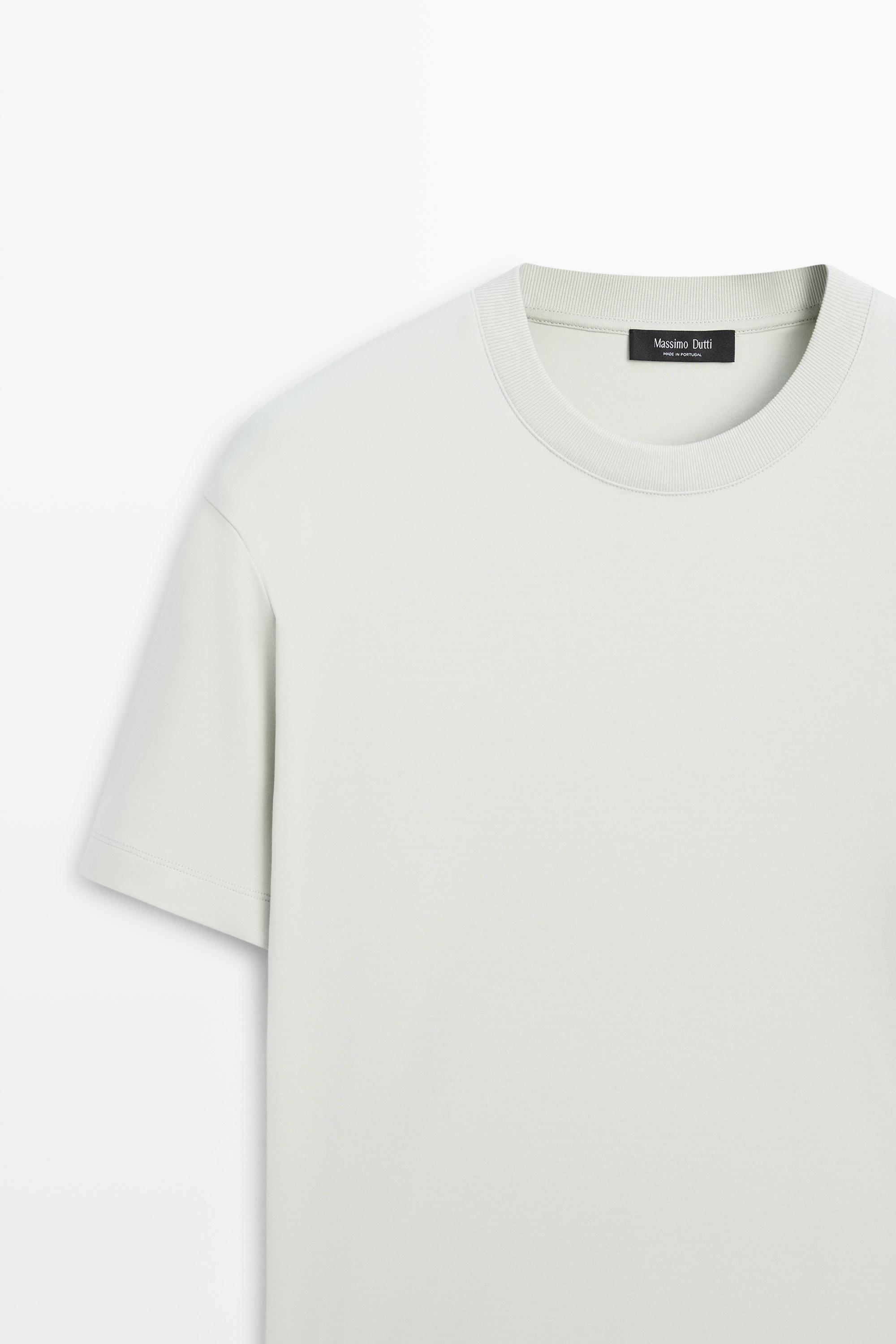 100% cotton short sleeve T-shirt — FADED SKY BLUE