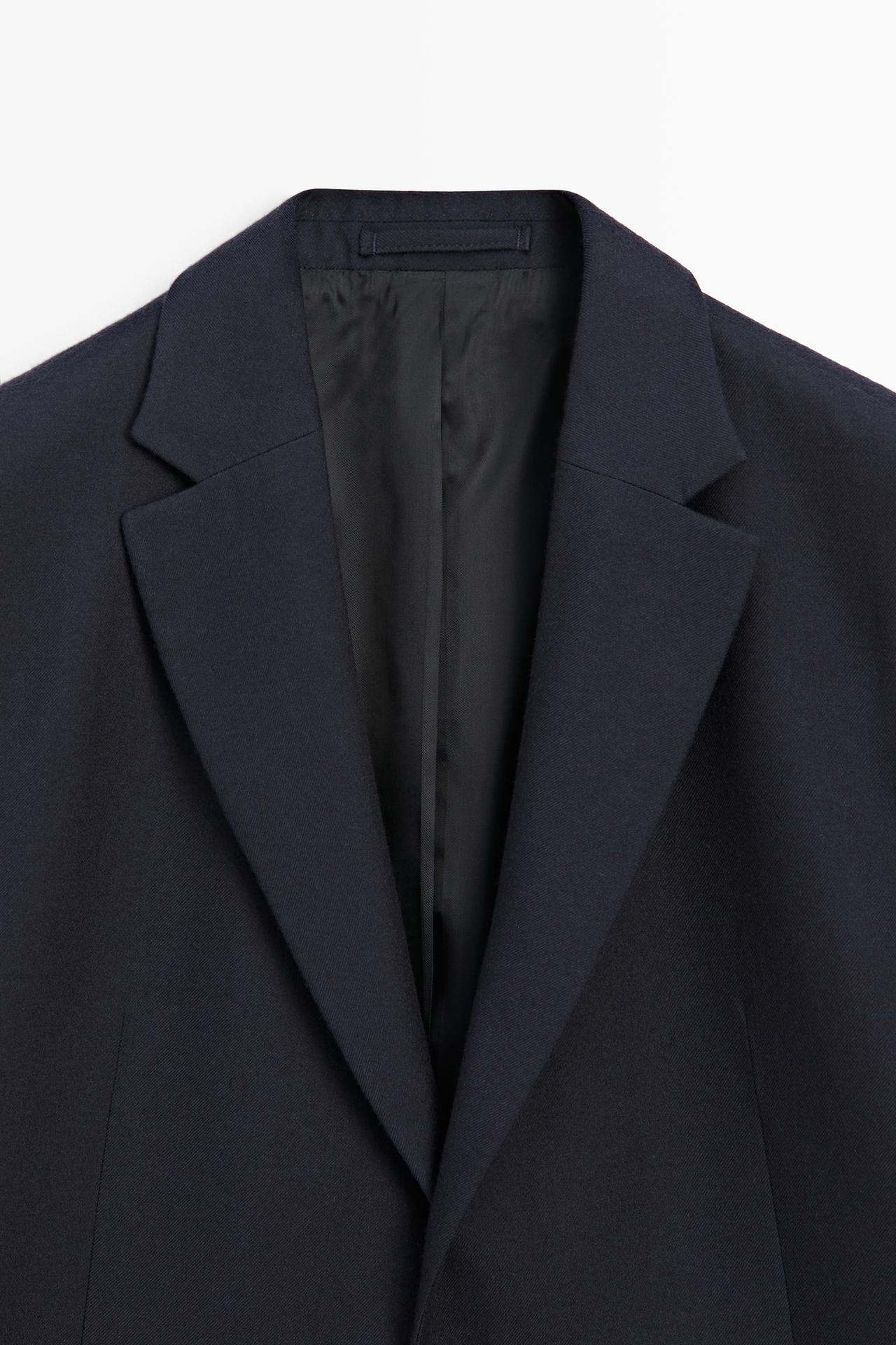 100% cashmere tailored fit blazer — NAVY BLUE