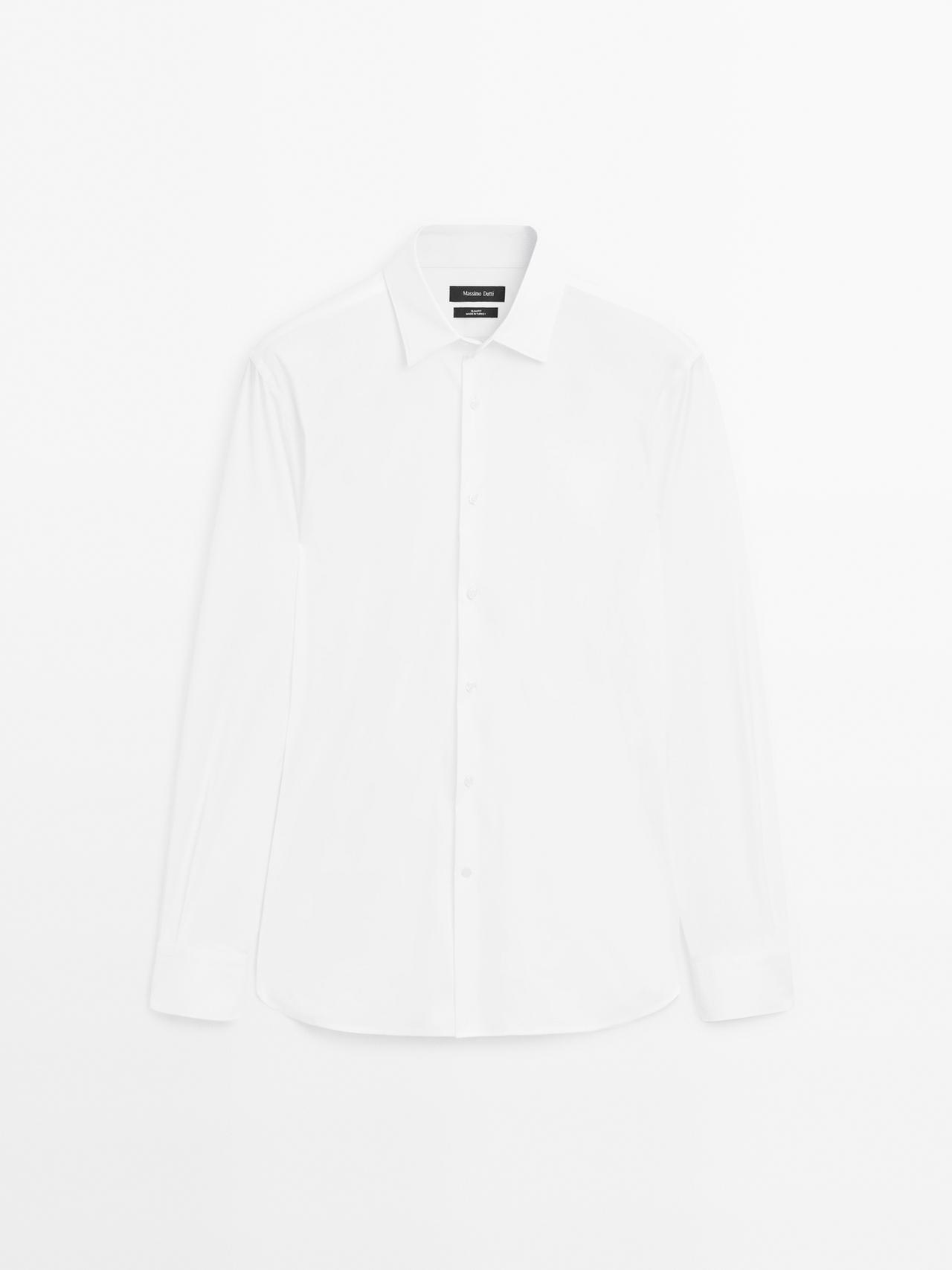Camicia Slim Fit Stretch - Nero - S - Massimo Dutti - Maschile