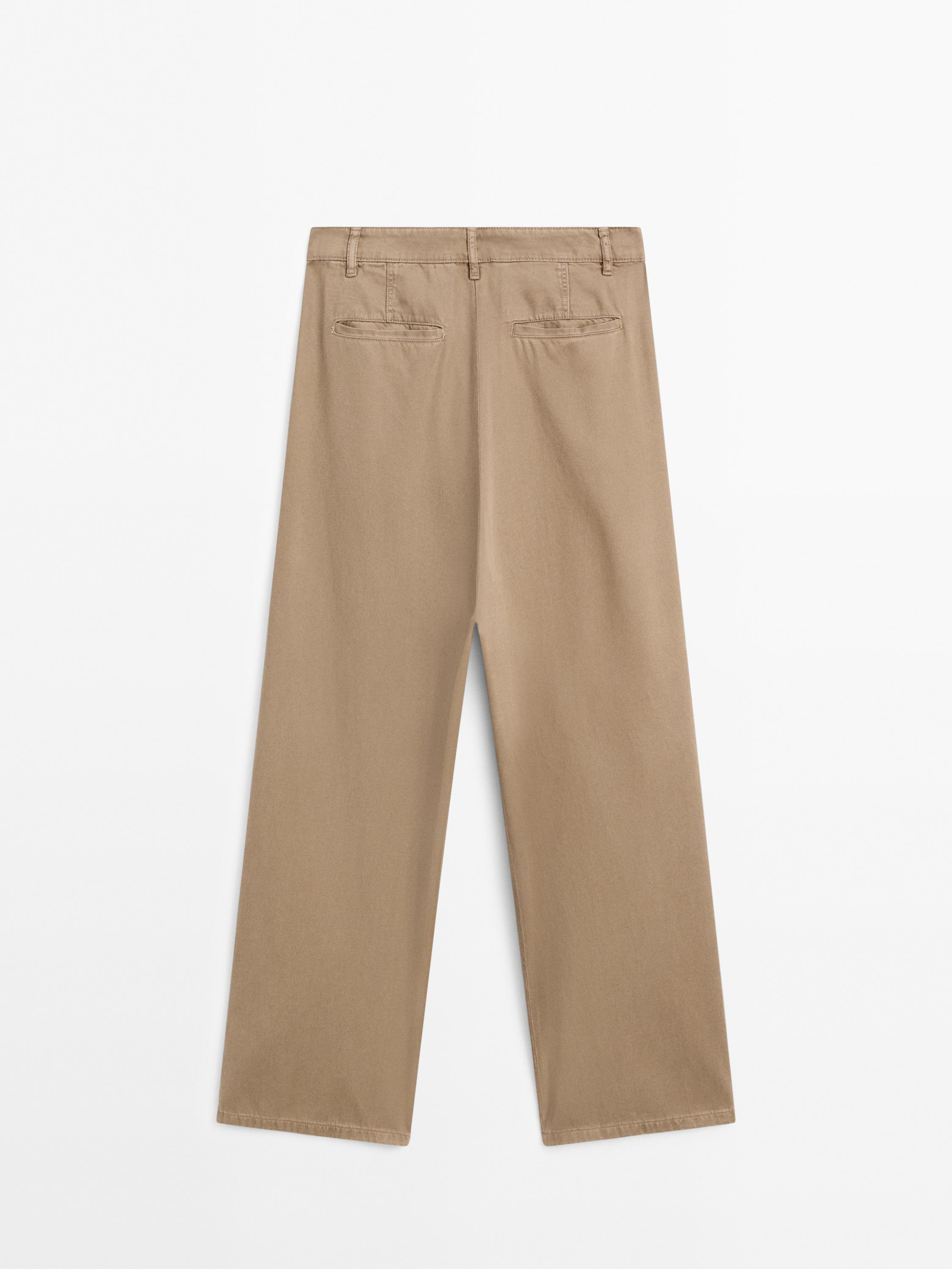 Pantalón fluido con algodón
