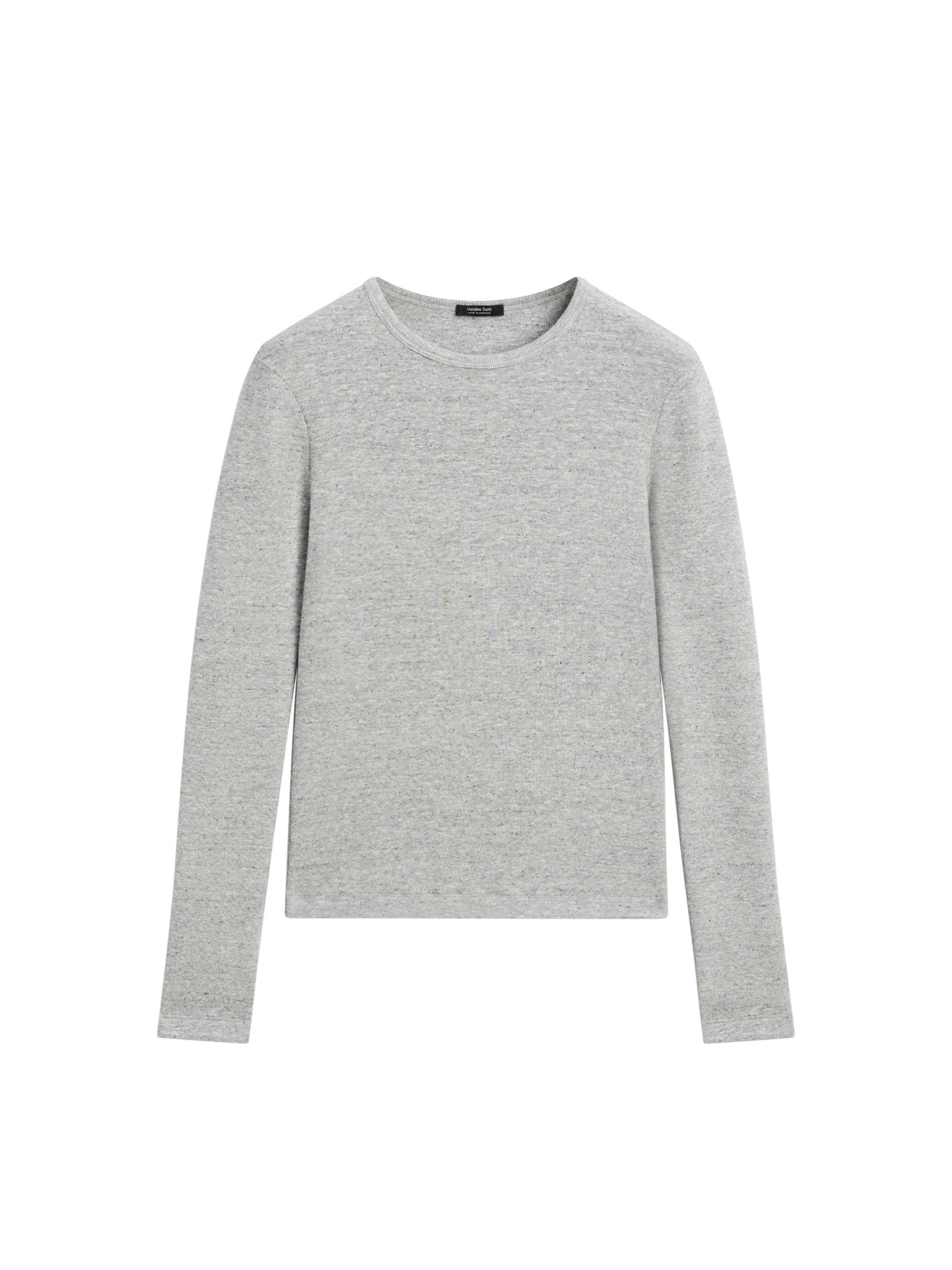 Long sleeve T-shirt with flecked detail