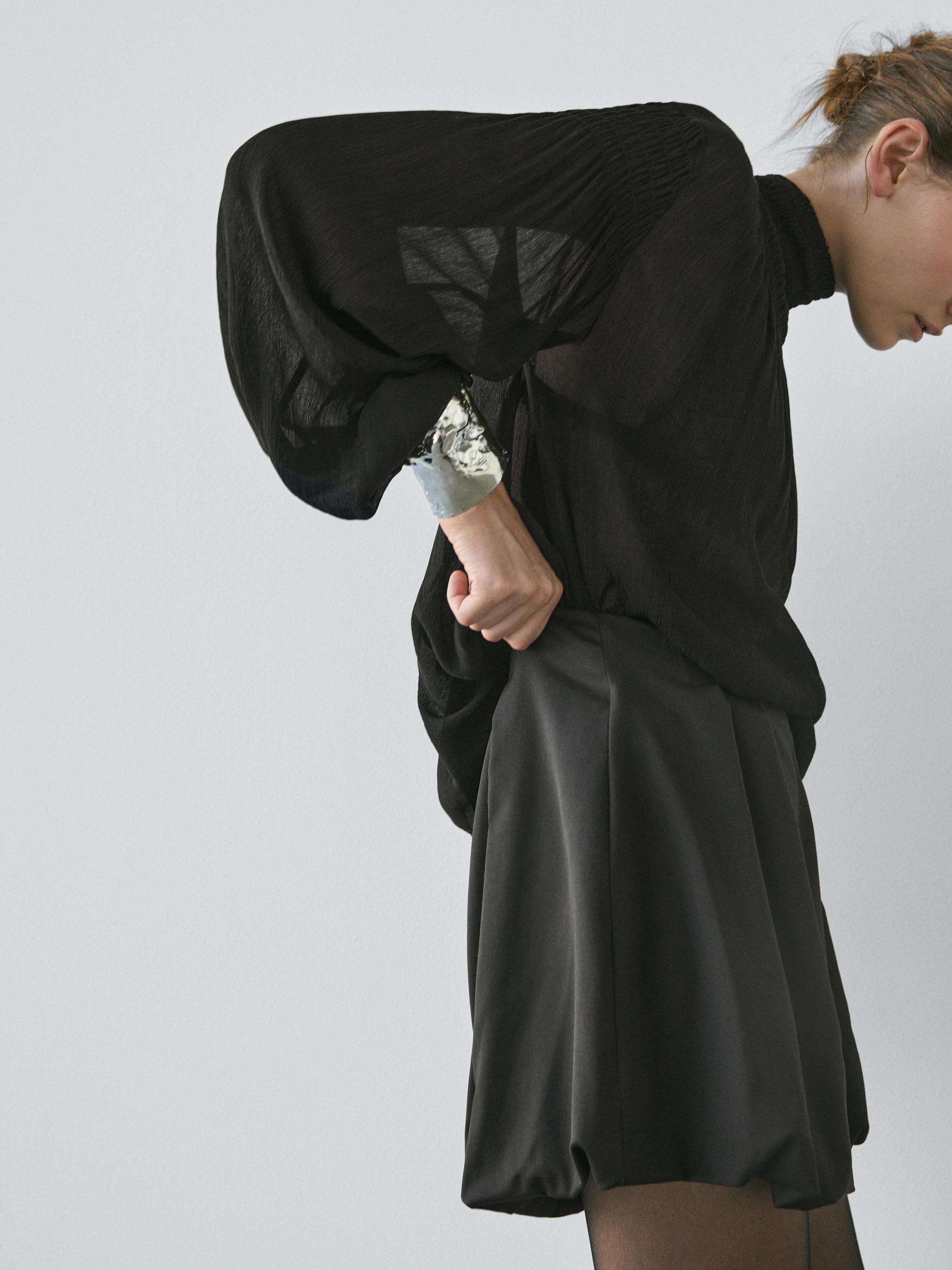 Short balloon Bermuda shorts - STUDIO — BLACK