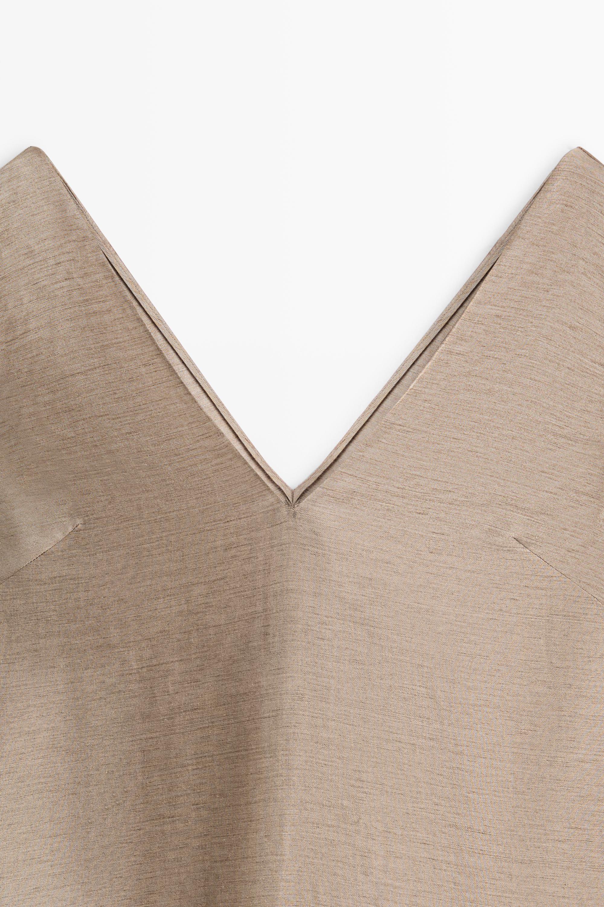 Wide strap midi dress - STUDIO — STONE
