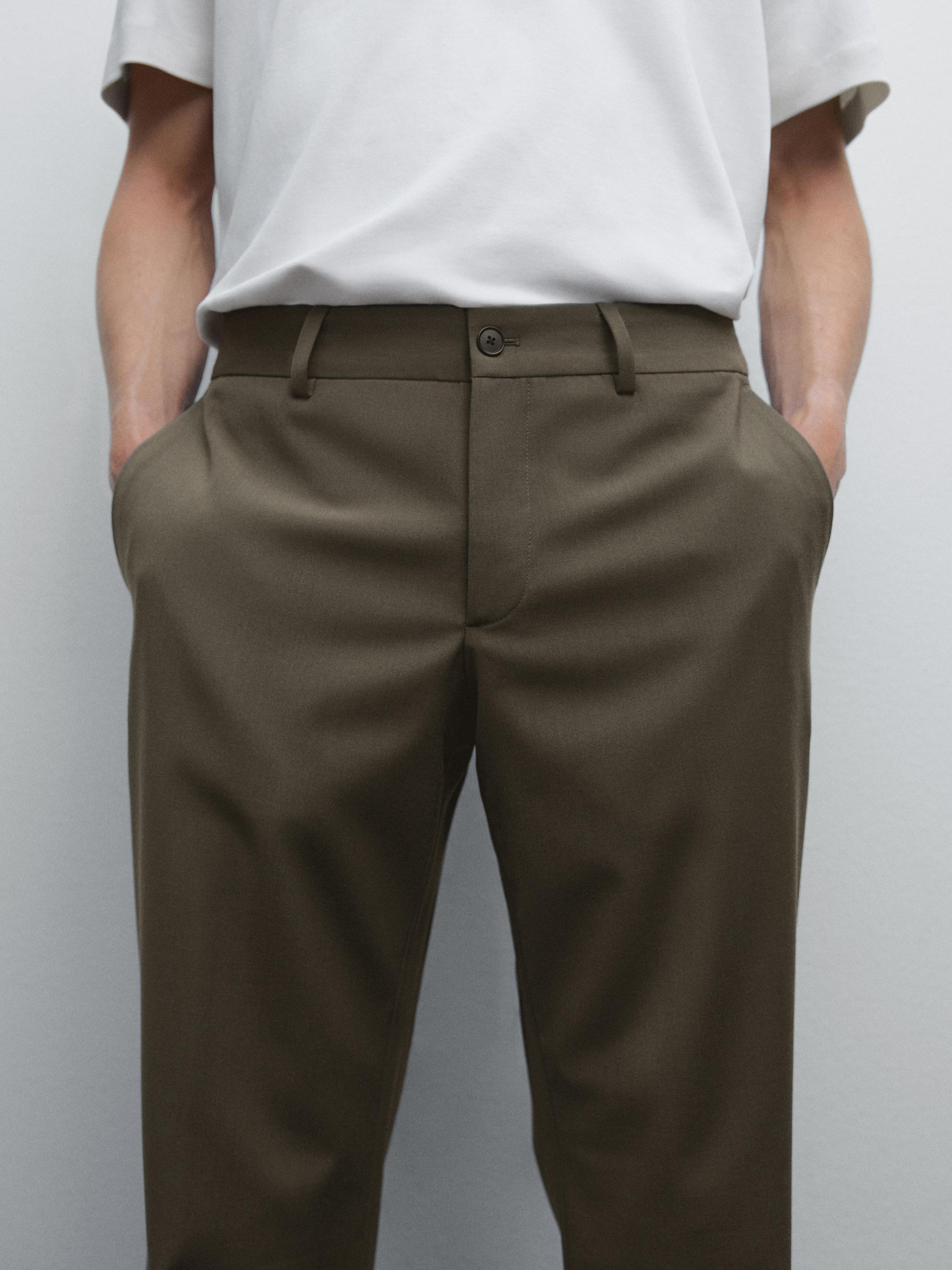 Total look wool blend trousers