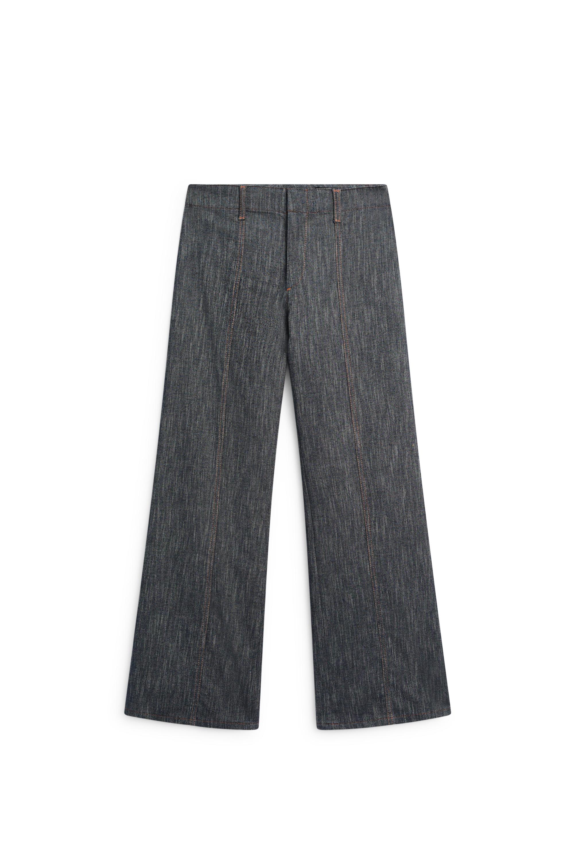 Wide-leg denim effect pants — INDIGO