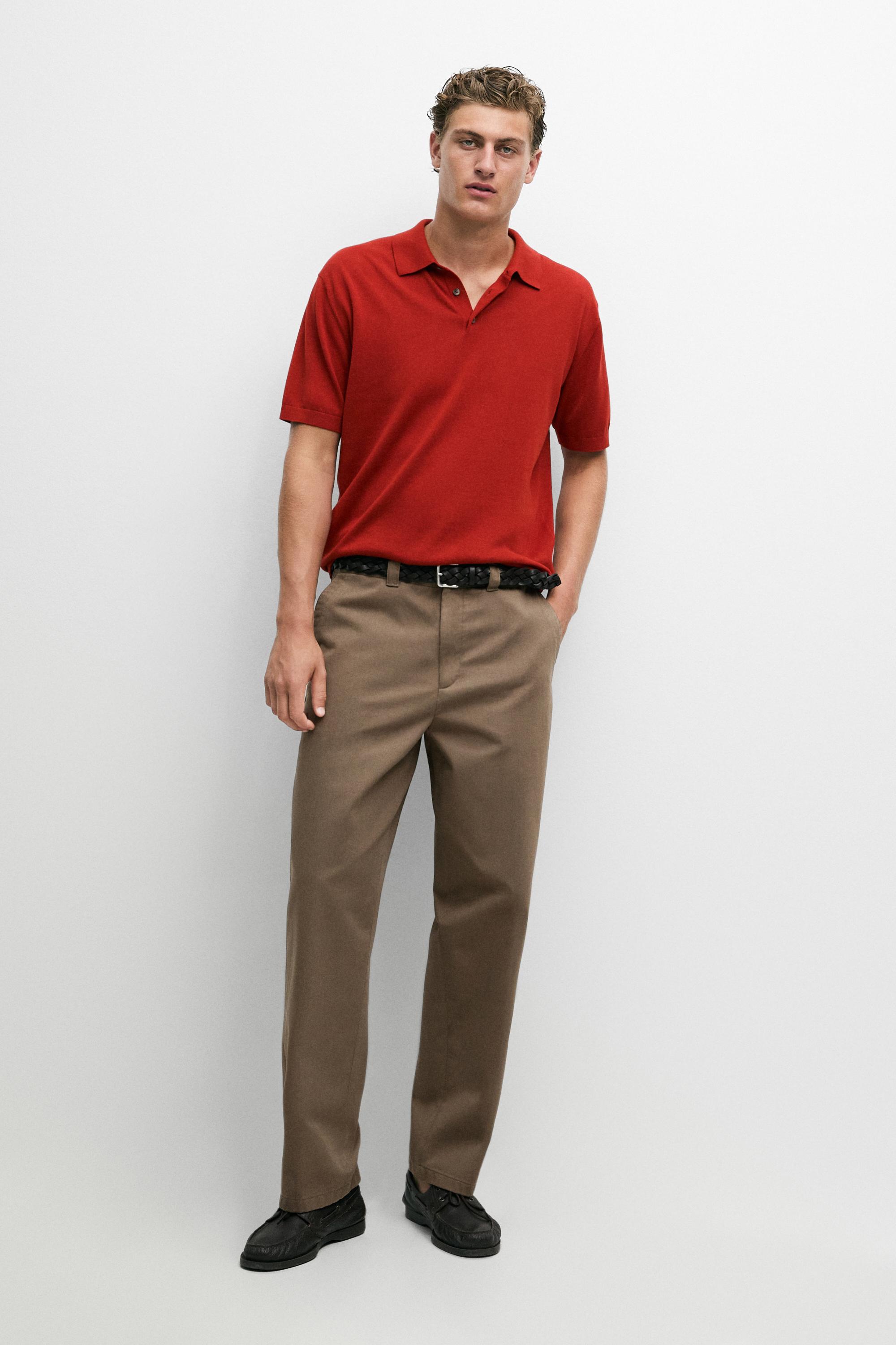 Relaxed fit cotton trousers — MINK