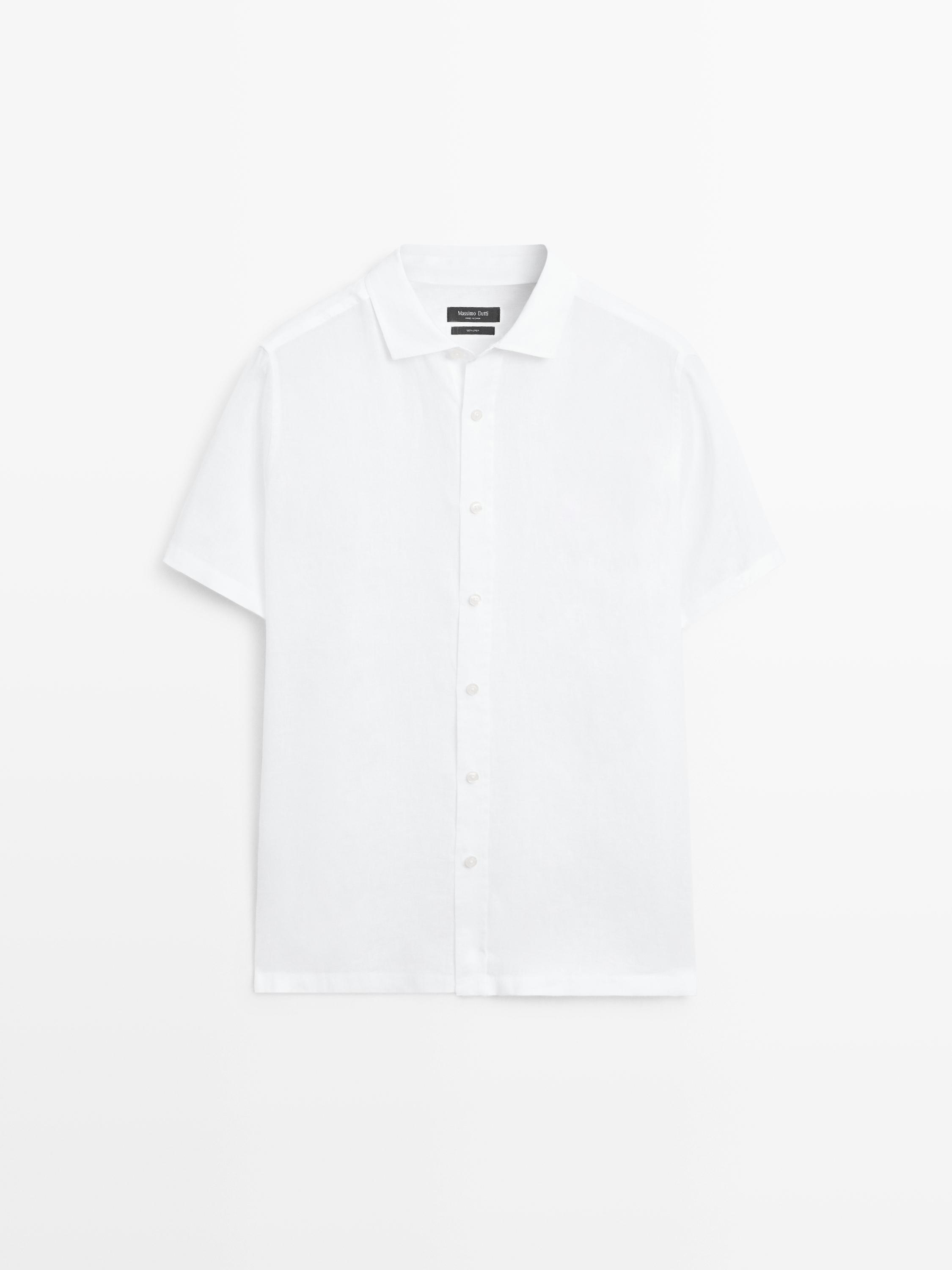 100% linen short-sleeved shirt
