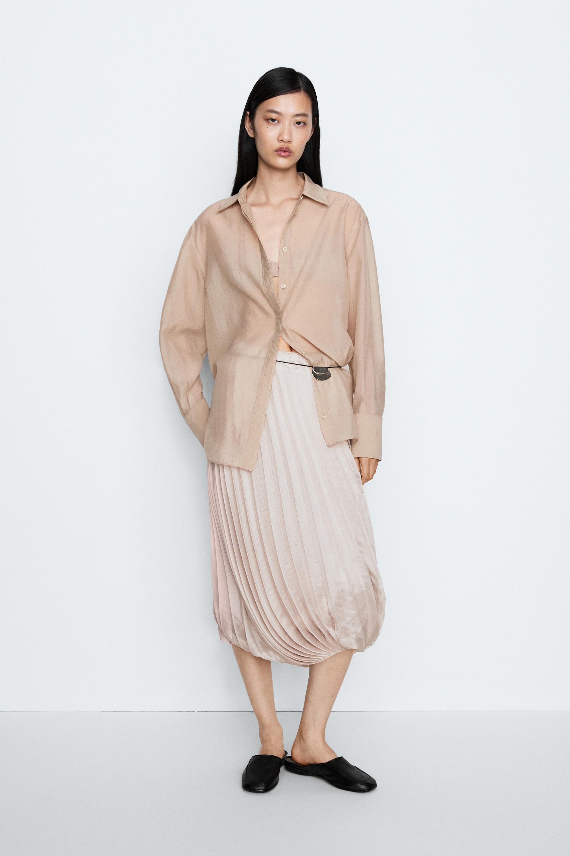 Semi-sheer flowing shirt - STUDIO
