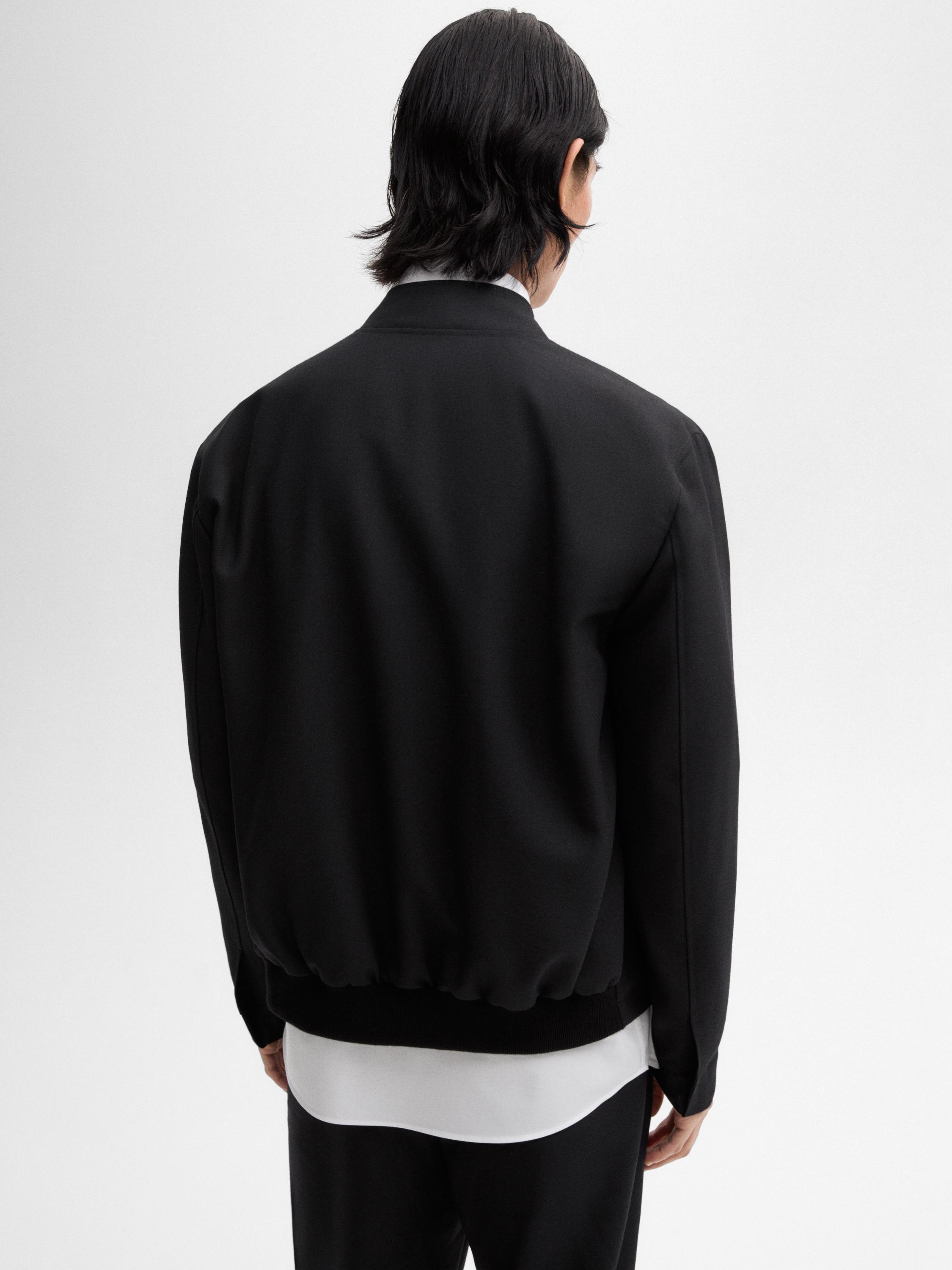 Wool blend bomber jacket