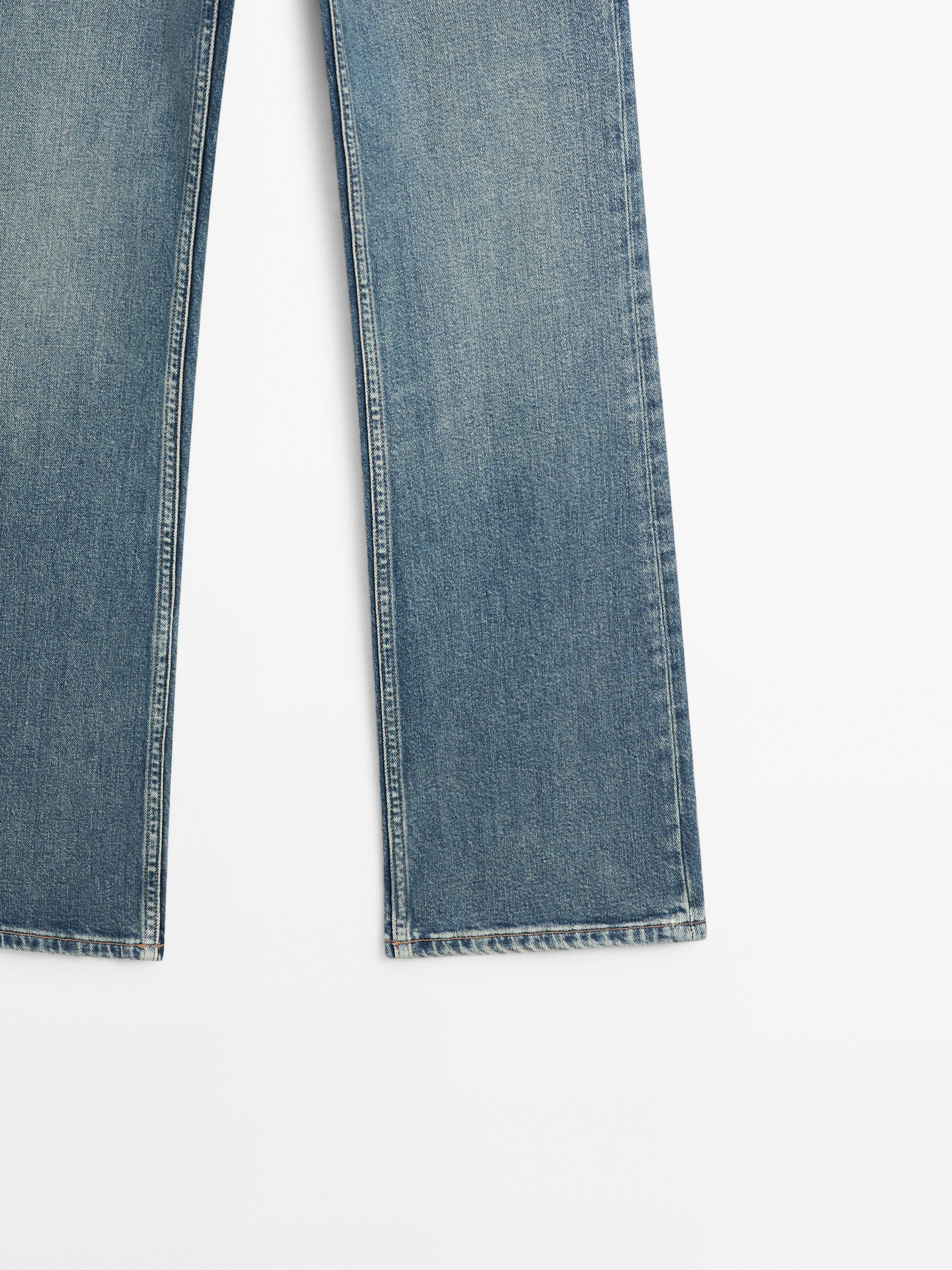 High-waist boot-cut jeans