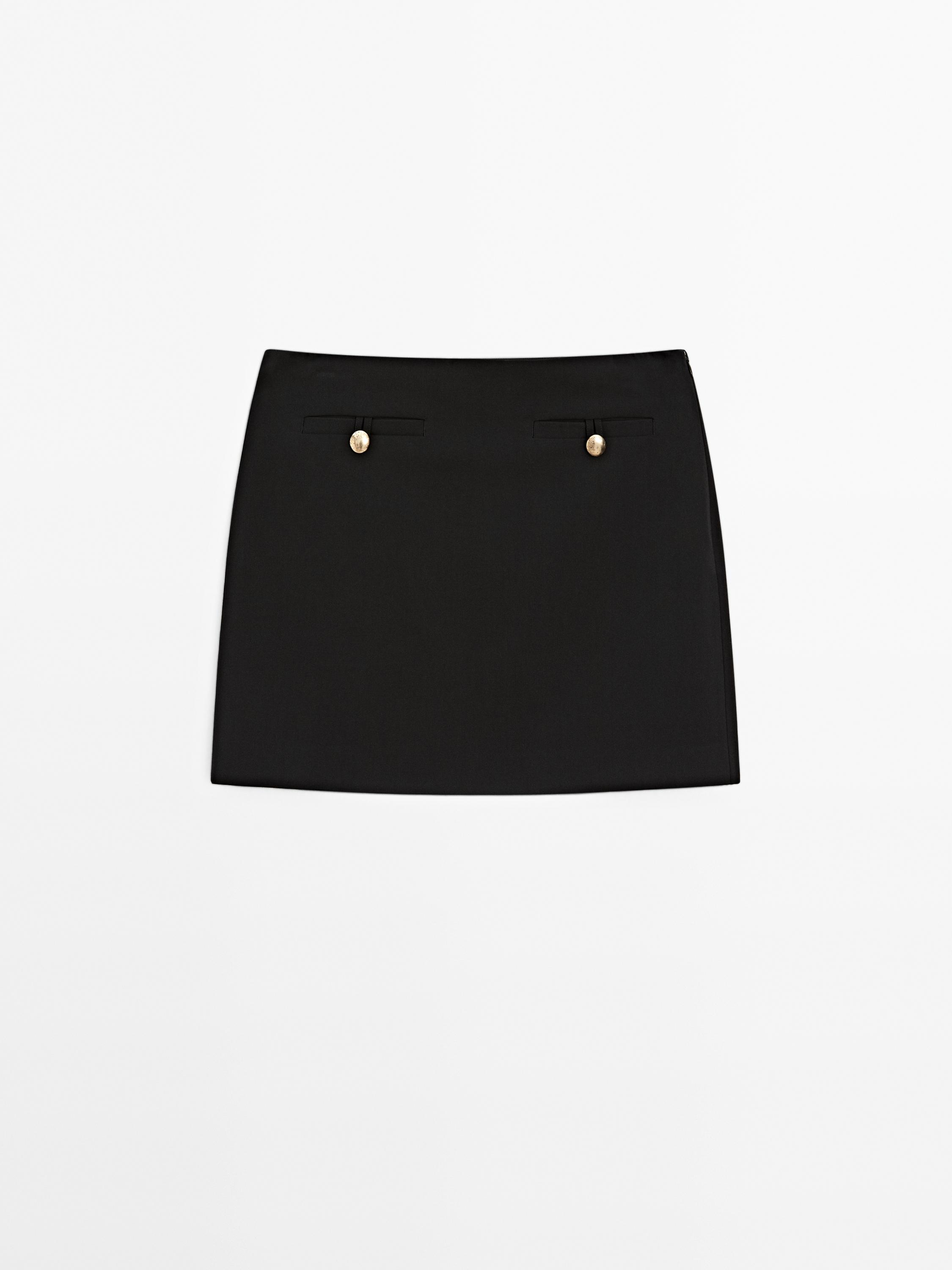 Button-up mini skirt