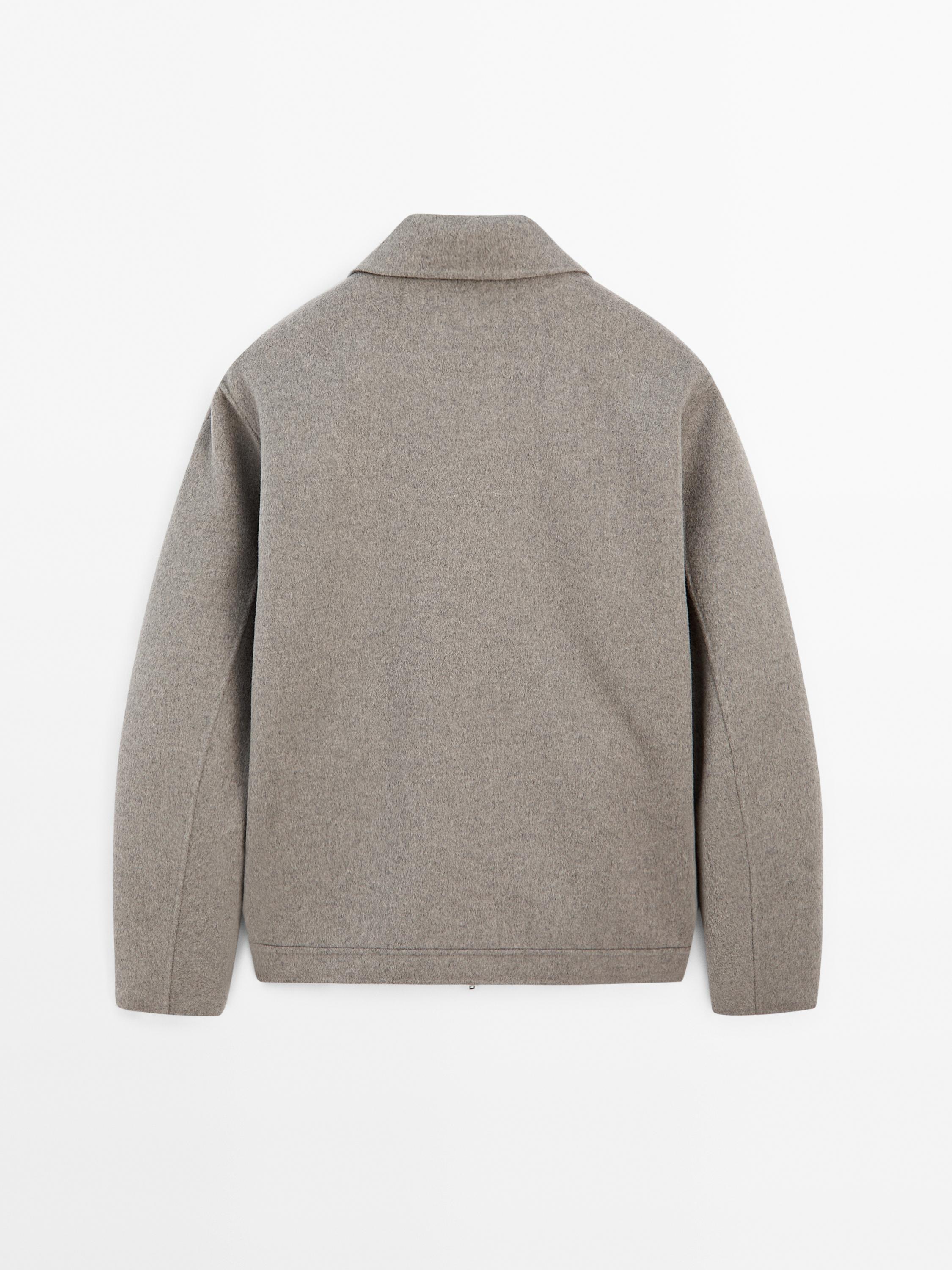 Double zip wool jacket
