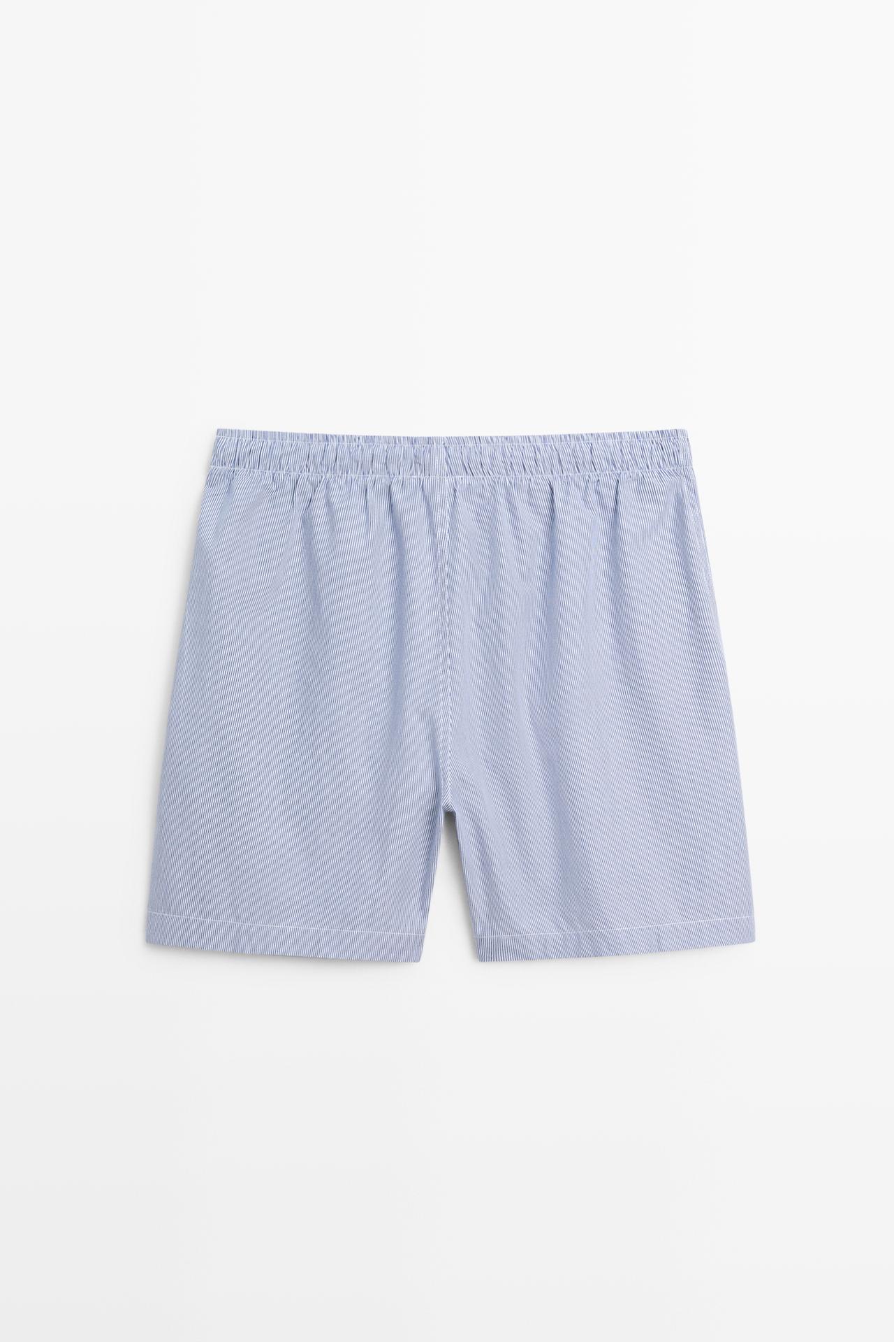 Short sleeve pyjama top and striped trousers — NAVY BLUE
