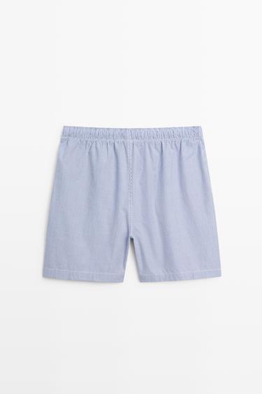 Short sleeve pyjama top and striped trousers — NAVY BLUE 4