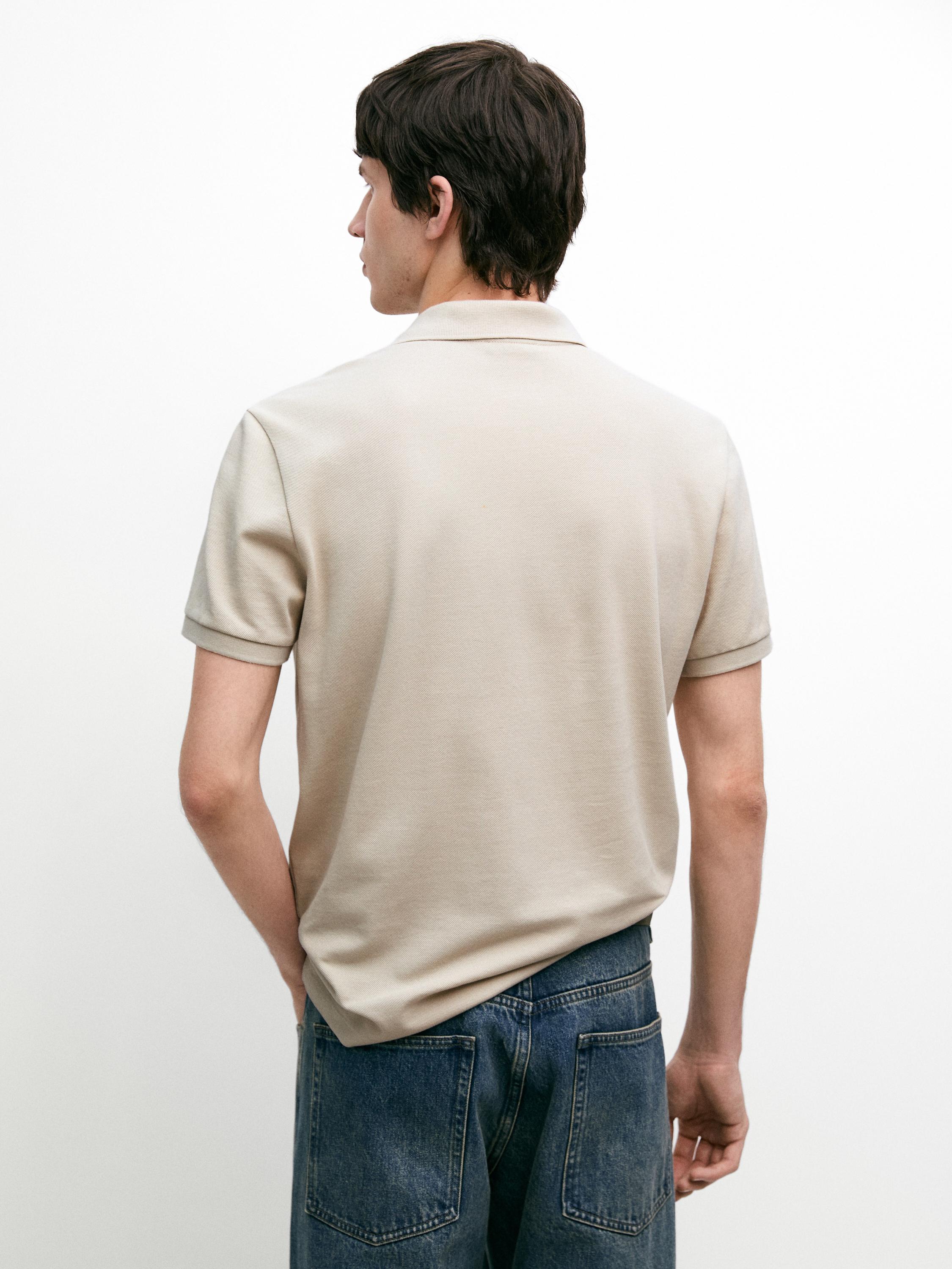 Polo piqué micro estructura algodón