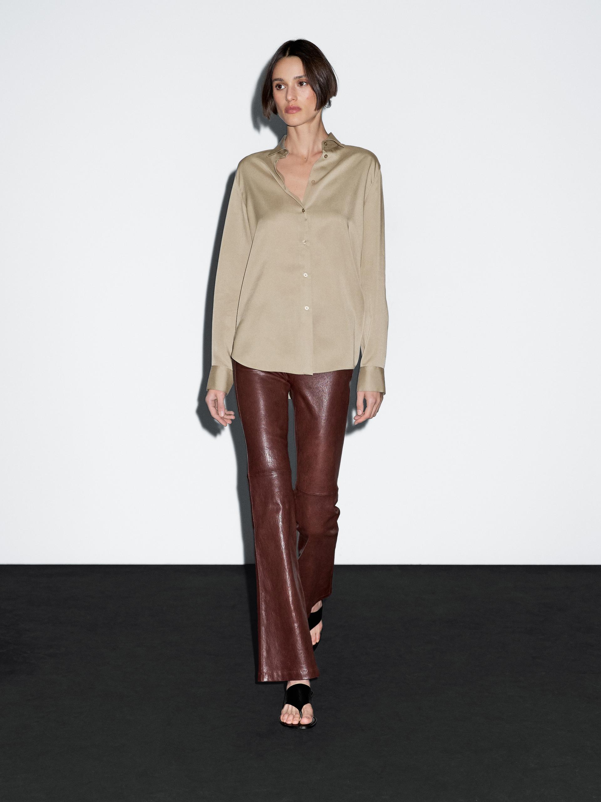 Chemisier Fluide - Brun Vigoré - 38 - Massimo Dutti - Femme