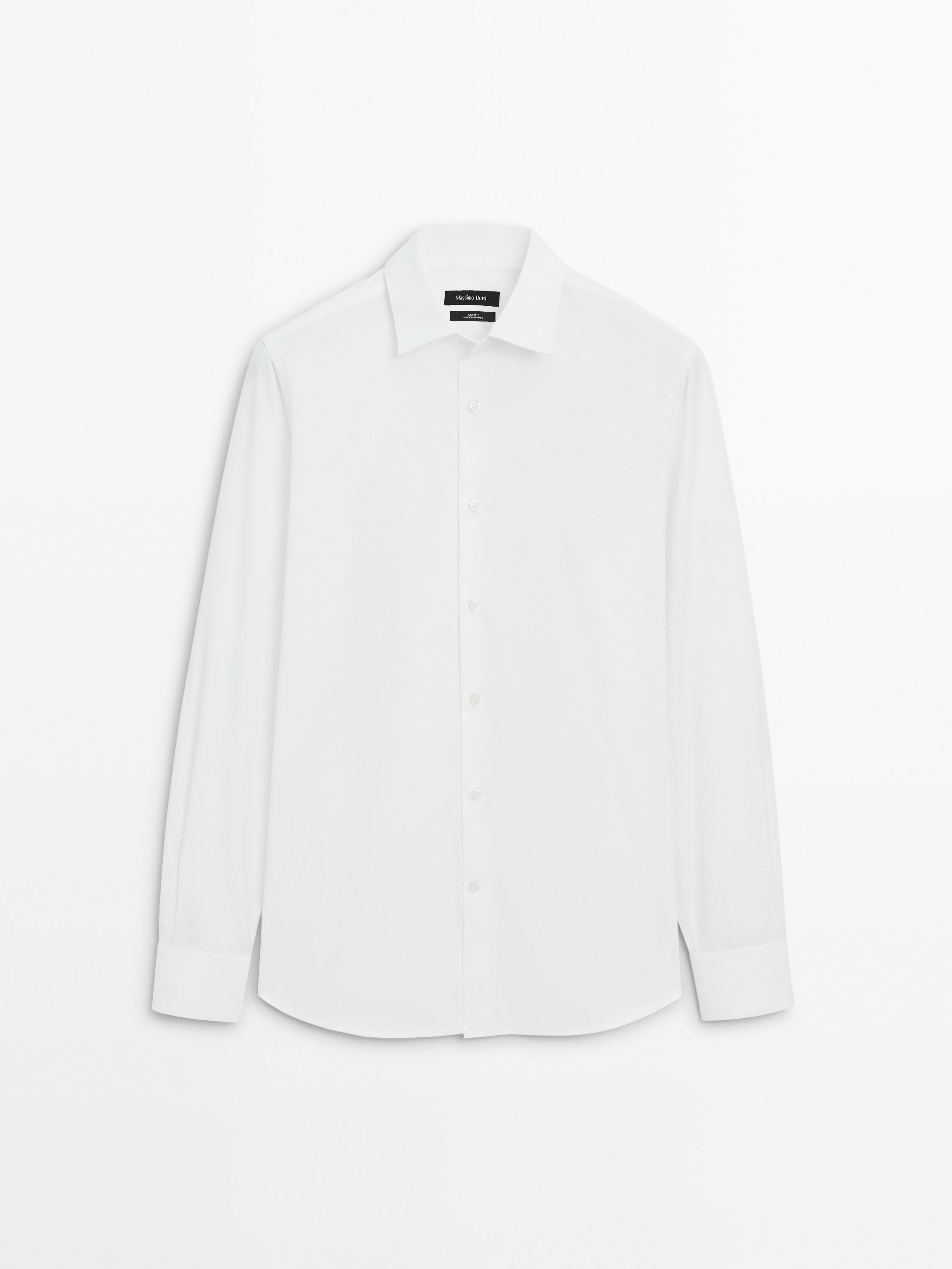 Πουκάμισο ποπλίνα slim fit από 100% βαμβάκι
