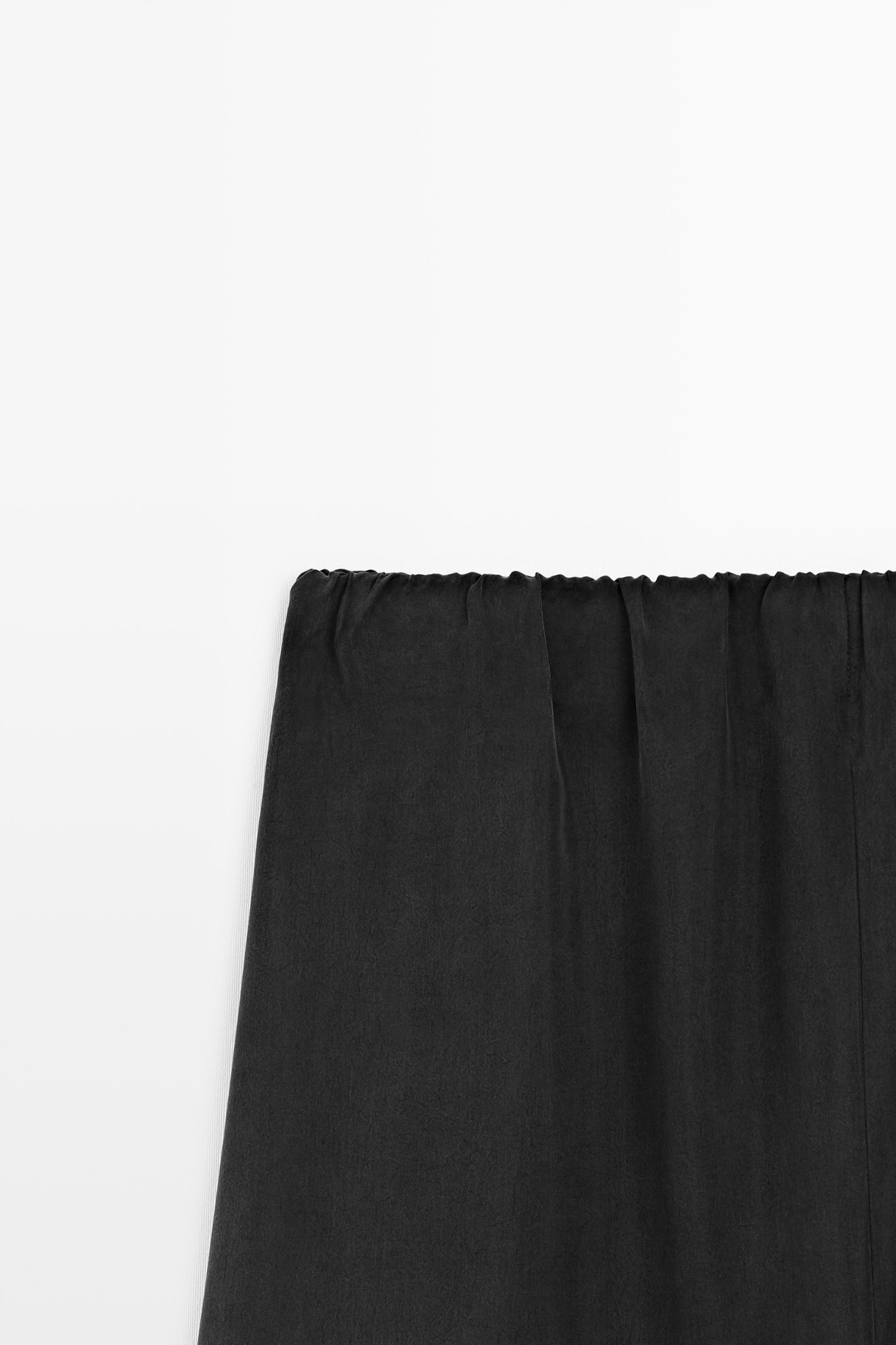 Voluminous midi skirt — GREY