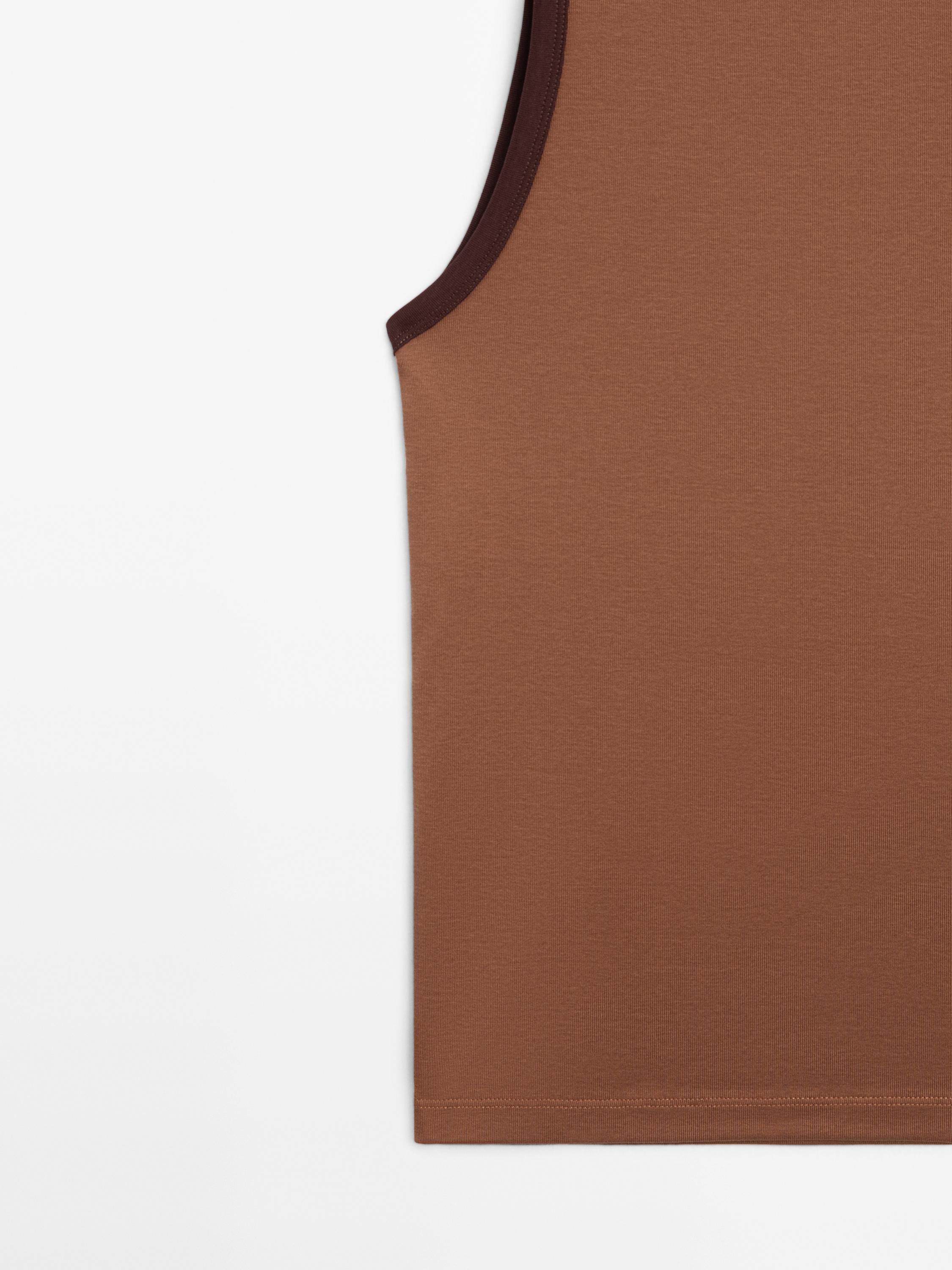 100% cotton halter top with contrast detail
