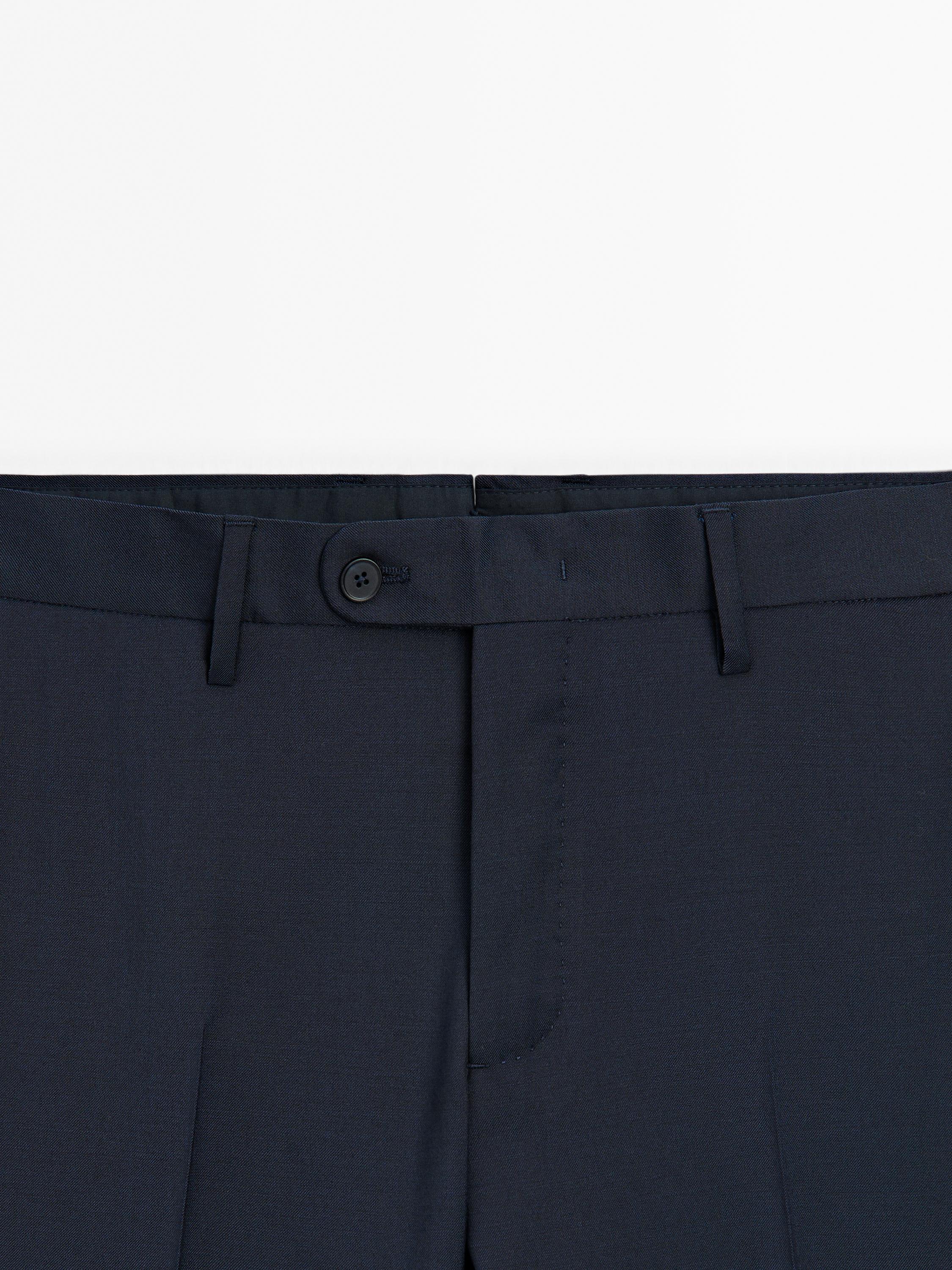 100% wool suit trousers