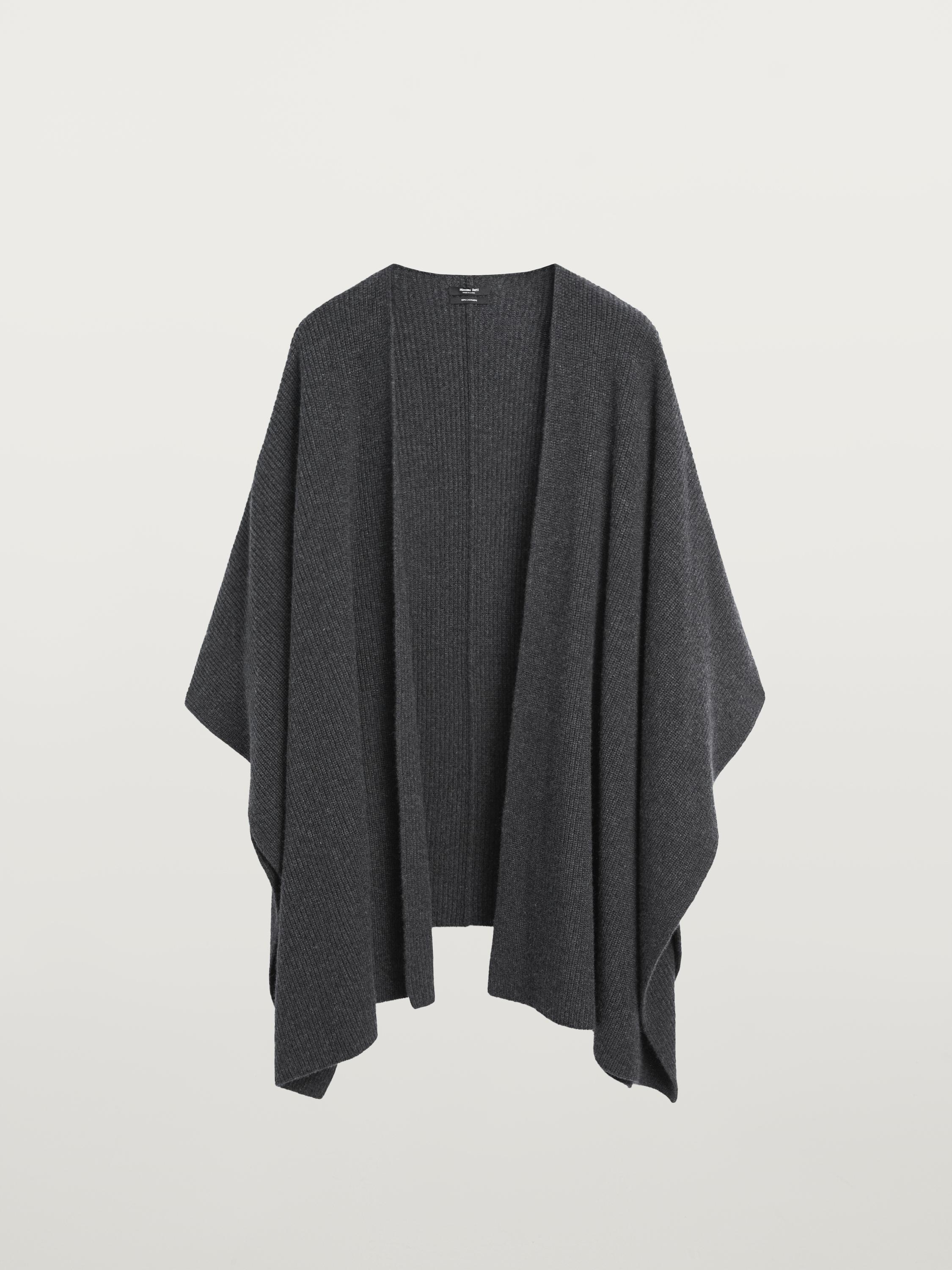 Knit 100% cashmere cape