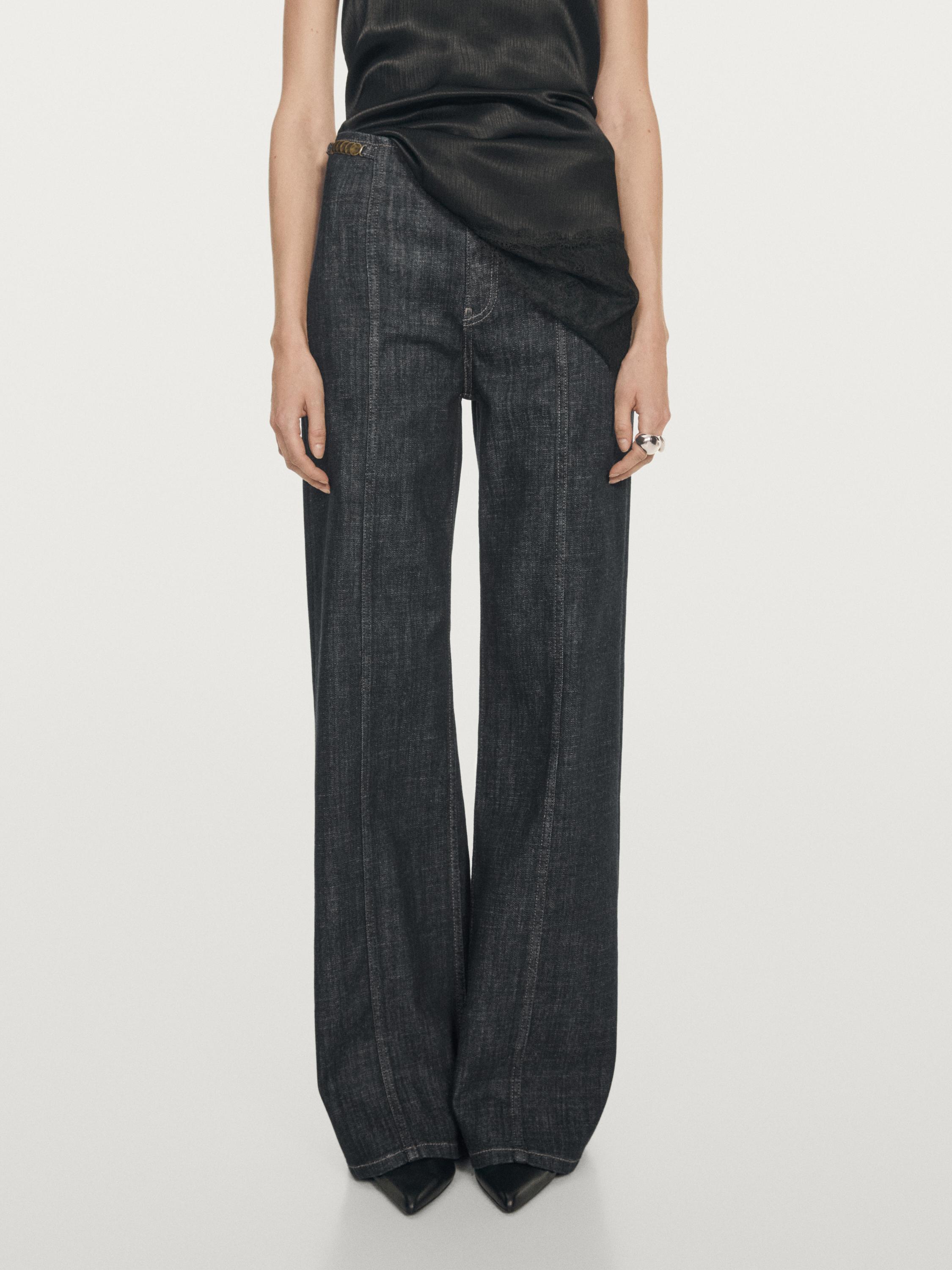 High-waist wide-leg jeans