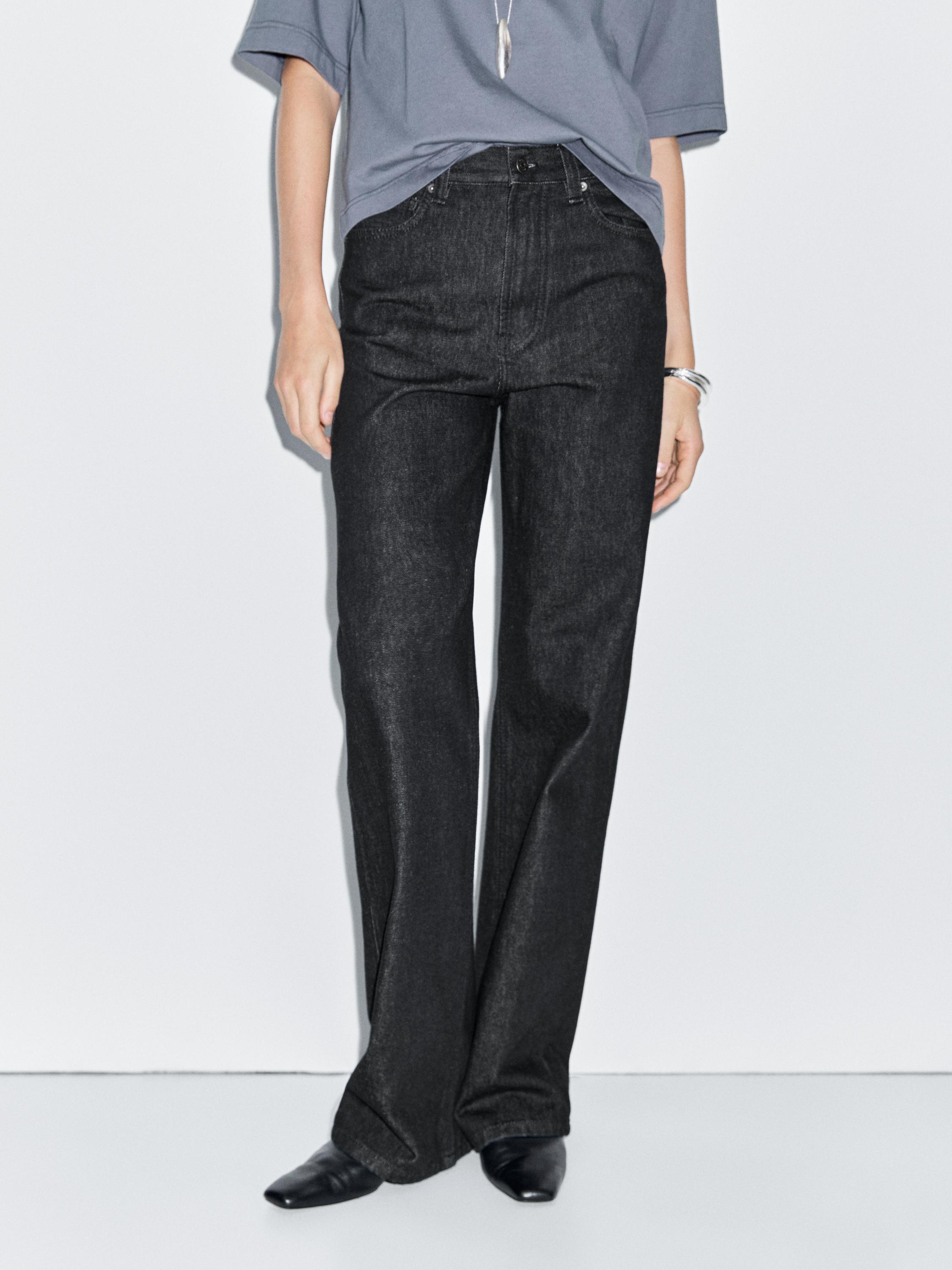 High-waist wide-leg jeans