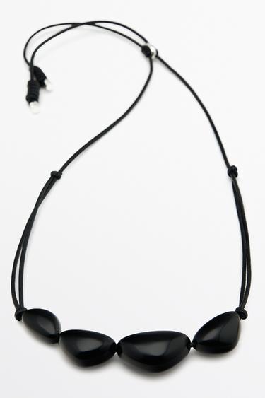 Gemstone necklace — BLACK 2