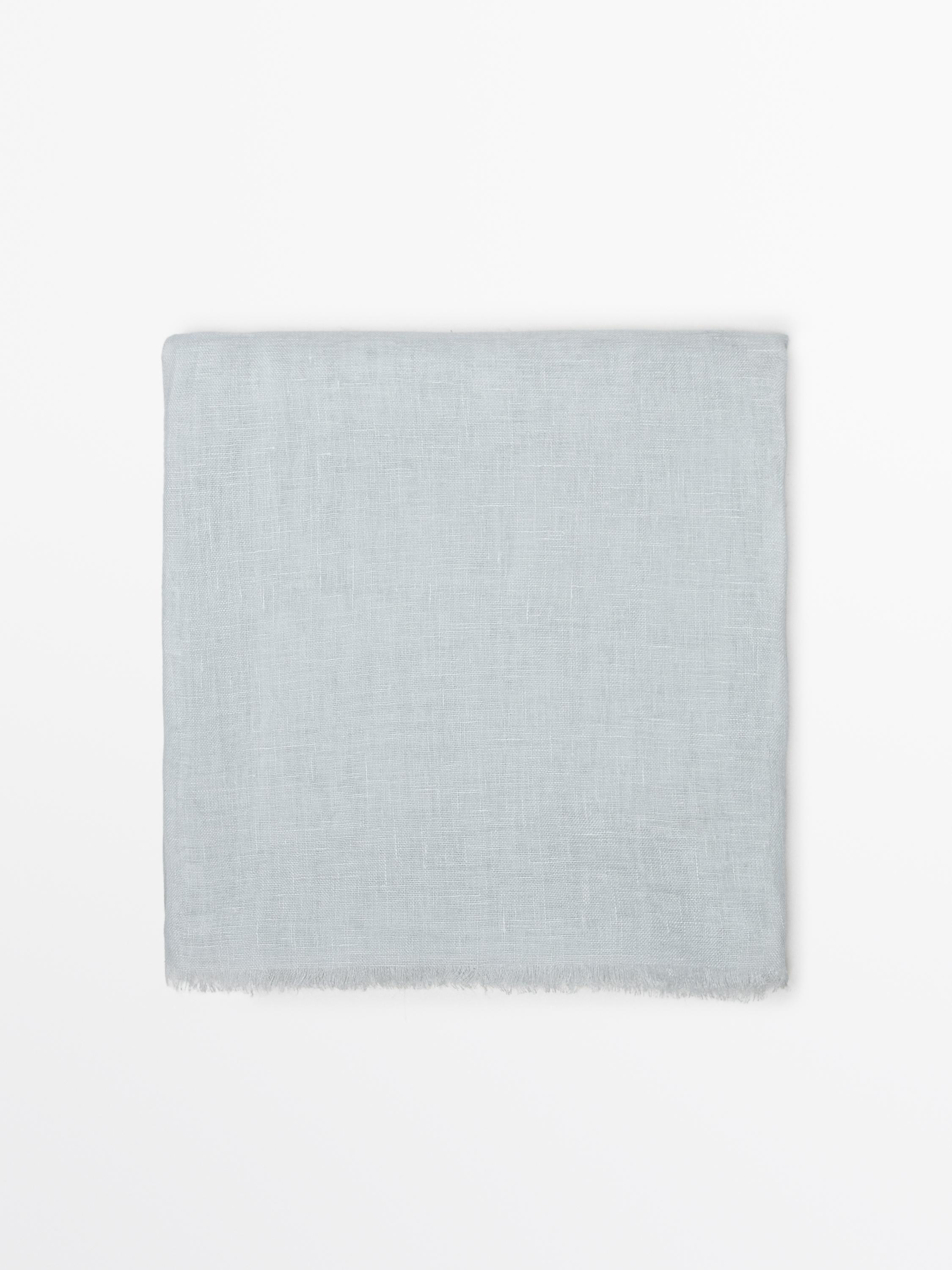 Plain 100% linen scarf