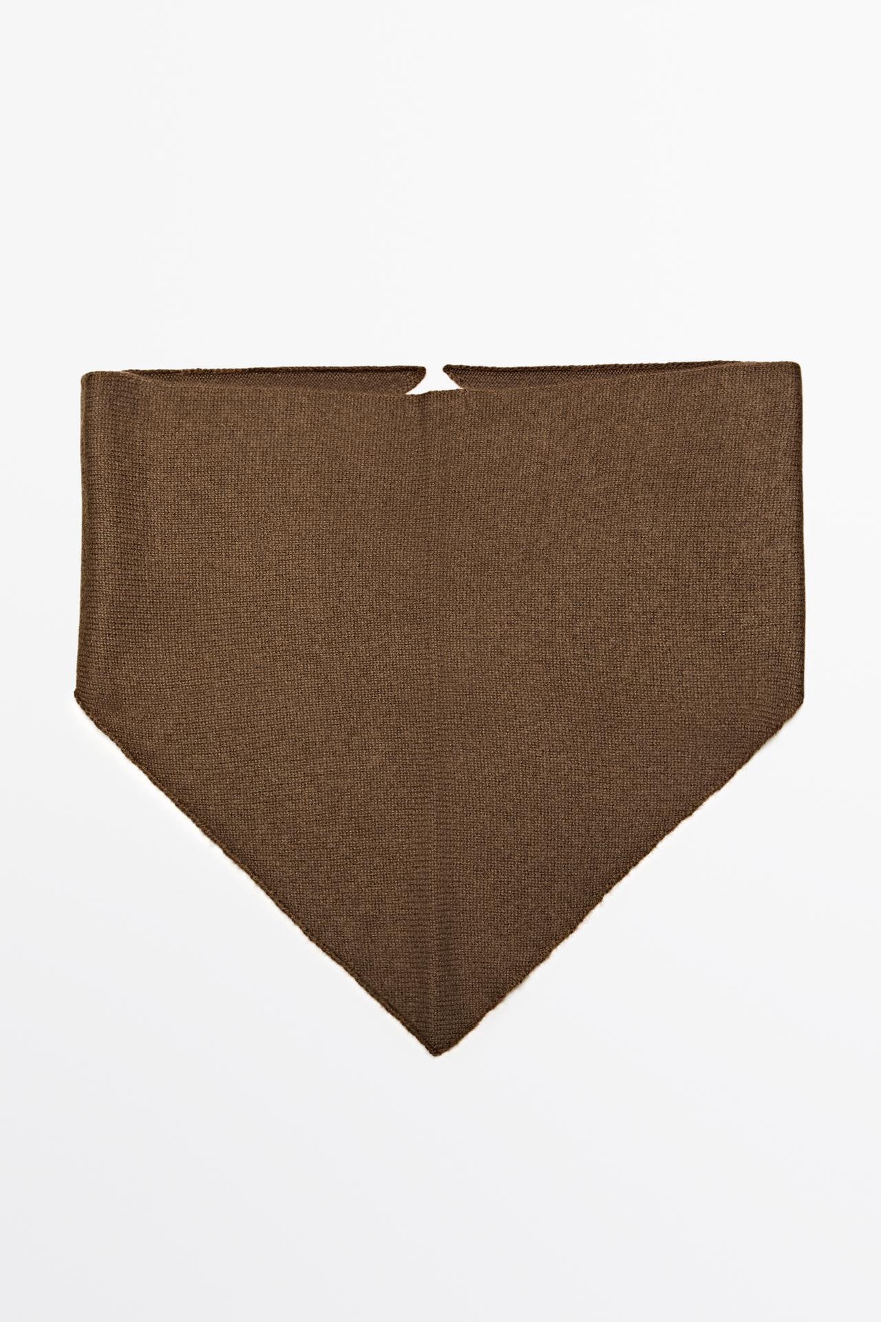 100% Cashmere Bandana — Caramel