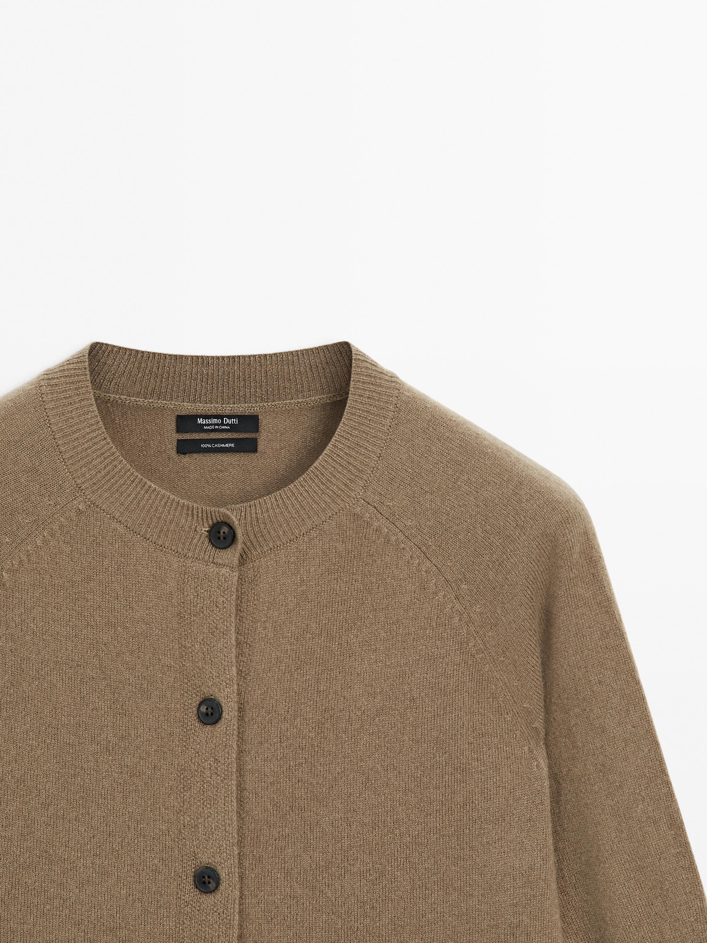 100% cashmere long sleeve cardigan